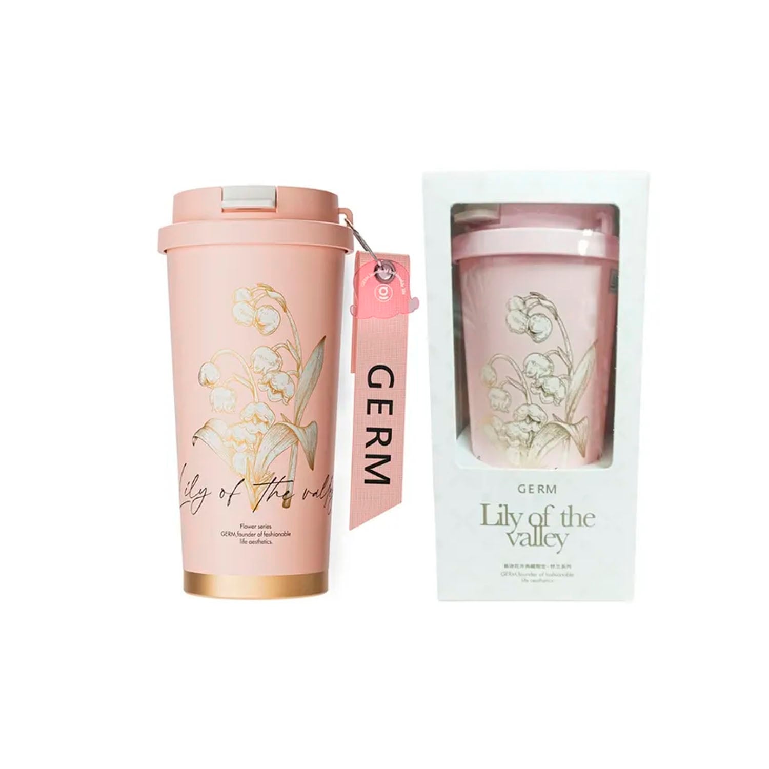 VASO TÉRMICO GERM CLOVER ROSA PEONIAS 500 ML - 2