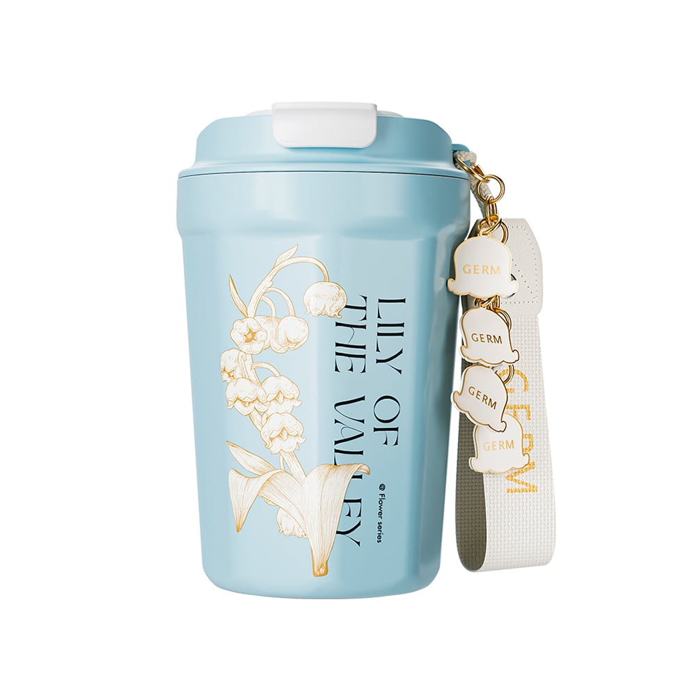 VASO TÉRMICO GERM LILY BABY BLUE 390ML ACERO INOXIDABLE - 1