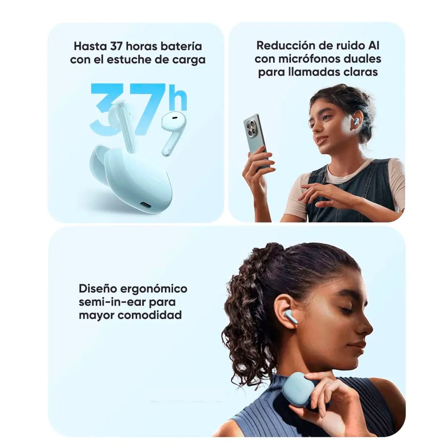 AUDÍFONOS INALÁMBRICOS REDMI BUDS 8 ACTIVE AZUL BLUETOOTH 5.4 - 2