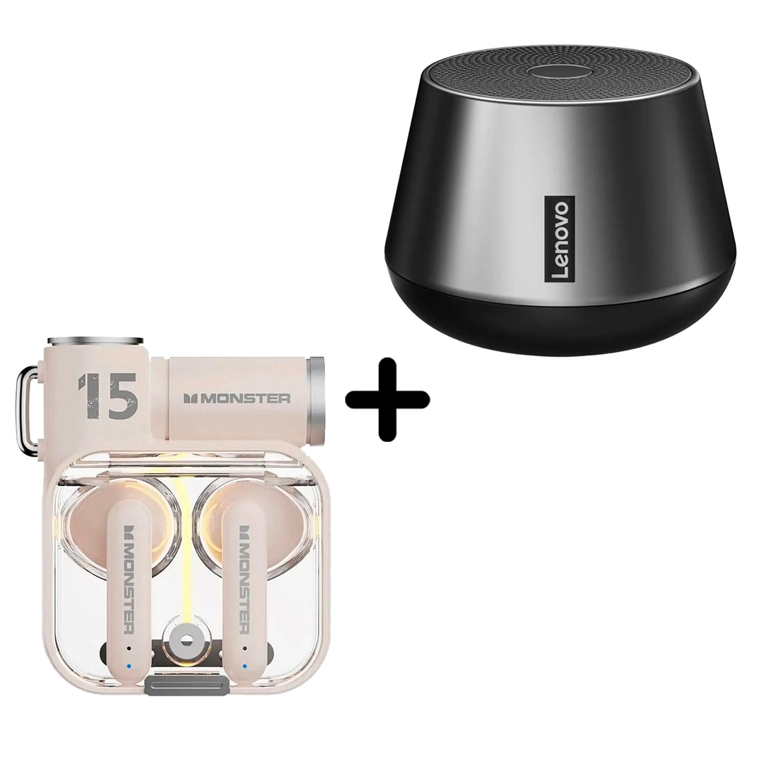 COMBO AUDÍFONOS MONSTER XKT15 IVORY + PARLANTE LENOVO K3 PRO - 4