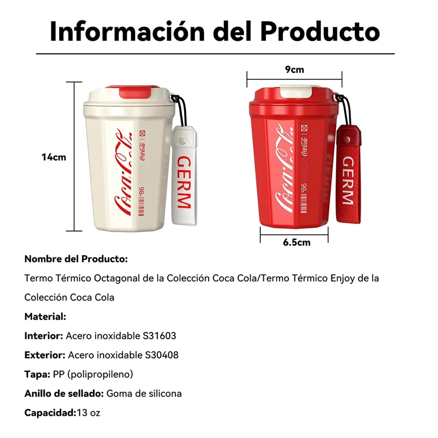 COMBO VASO COCA-COLA ROJO 390ML + AUDIFONO REMAX W30N NEGRO - 4
