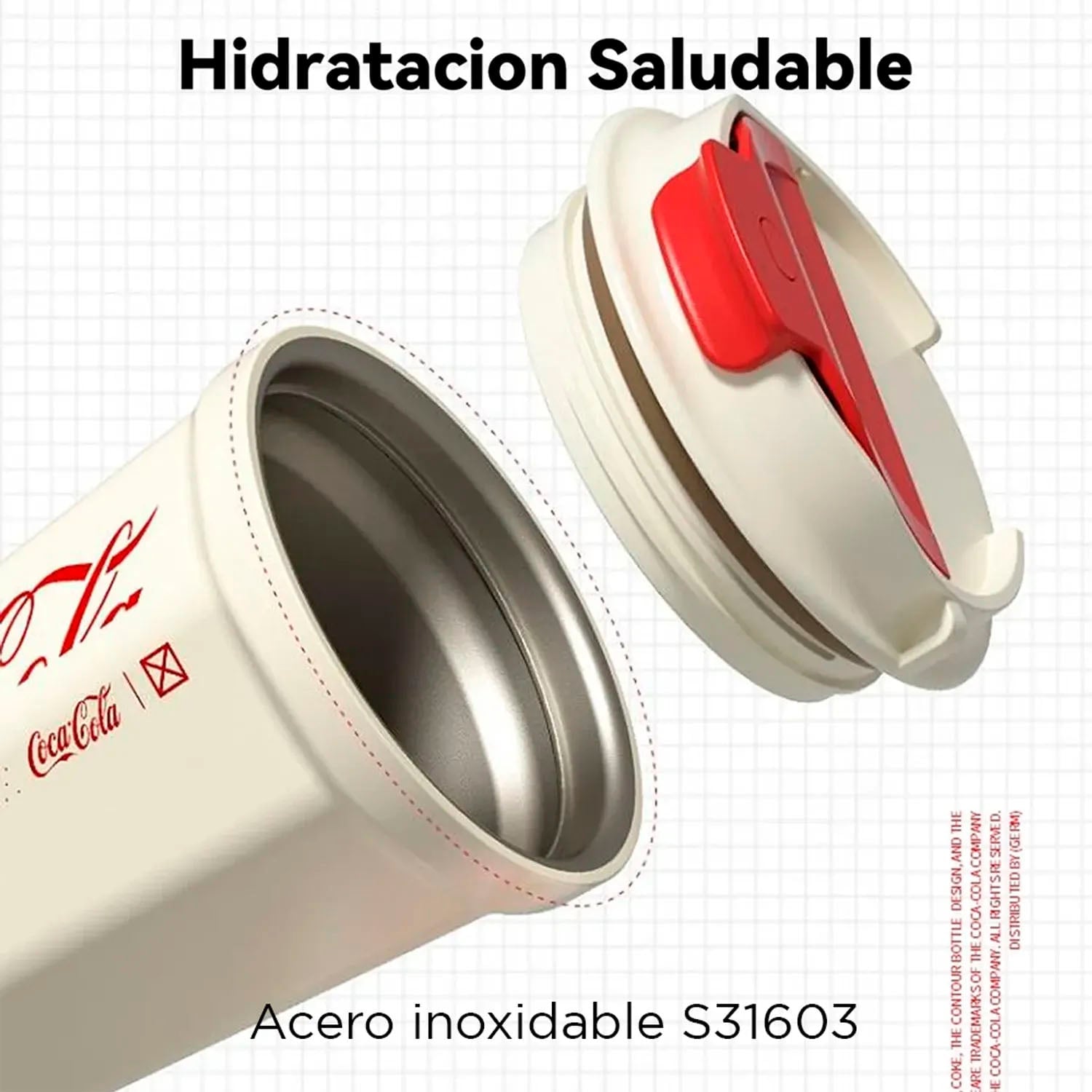 COMBO VASO COCA-COLA ROJO 390ML + AUDIFONO REMAX W30N NEGRO - 5