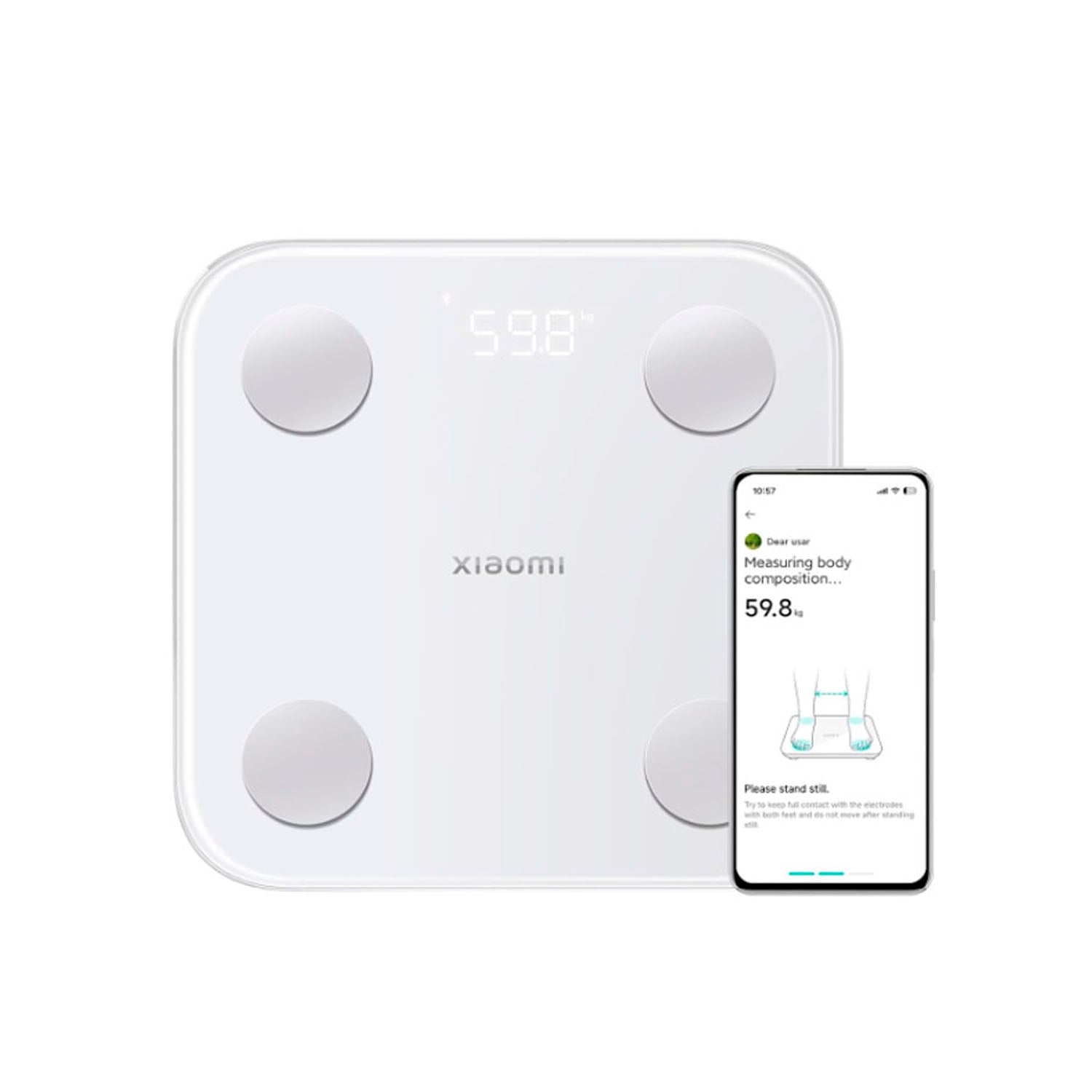 BALANZA DIGITAL INTELIGENTE XIAOMI BODY COMPOSITION SCALE S400 BLANCO - 2