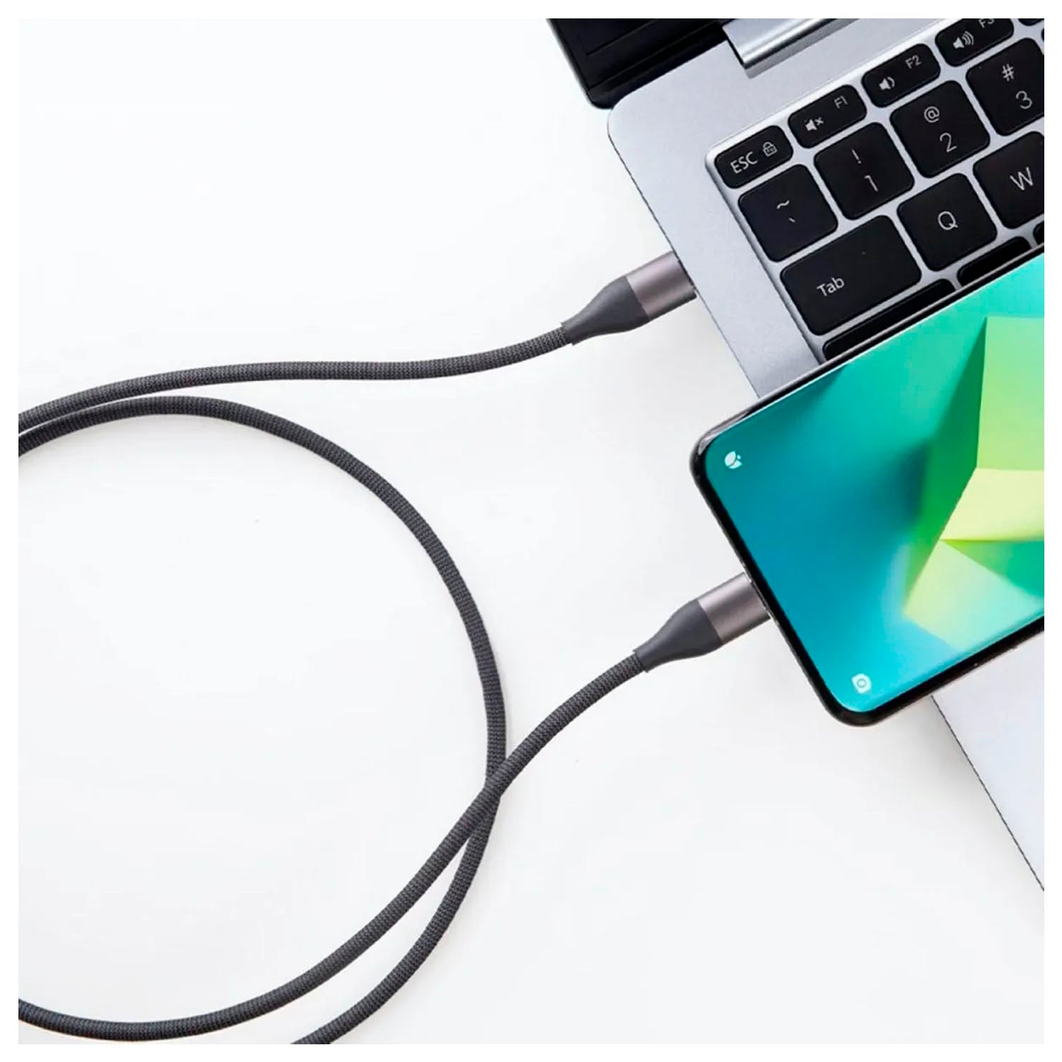 CABLE DE CARGA XIAOMI 6A NEGRO TYPE-C TO C - 5