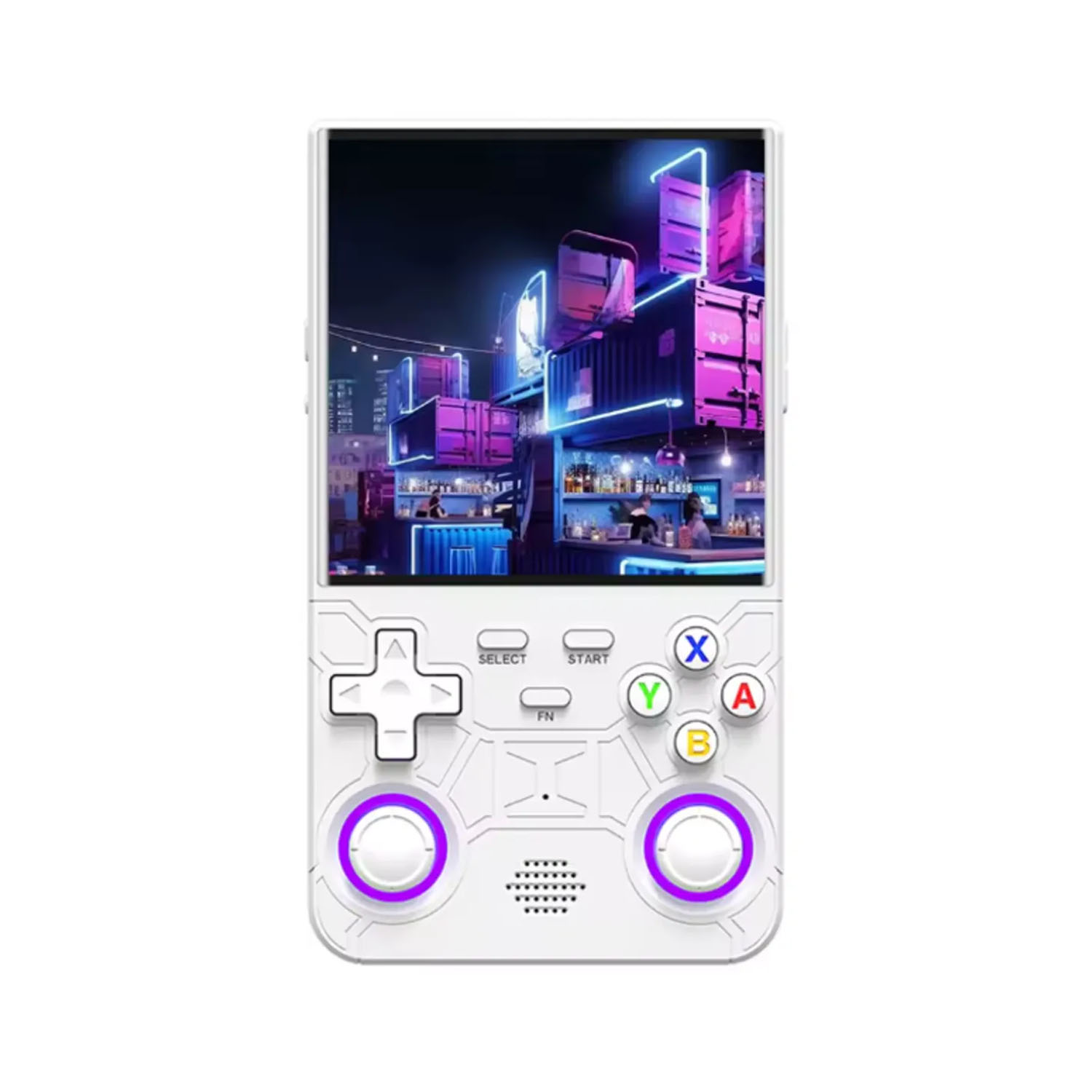 MINI CONSOLA RETRO R36 ULTRA BLANCO + ESTUCHE NEGRO - 1