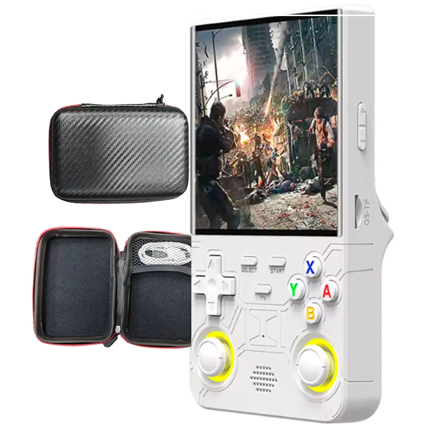 MINI CONSOLA RETRO R36 ULTRA BLANCO + ESTUCHE NEGRO - 3