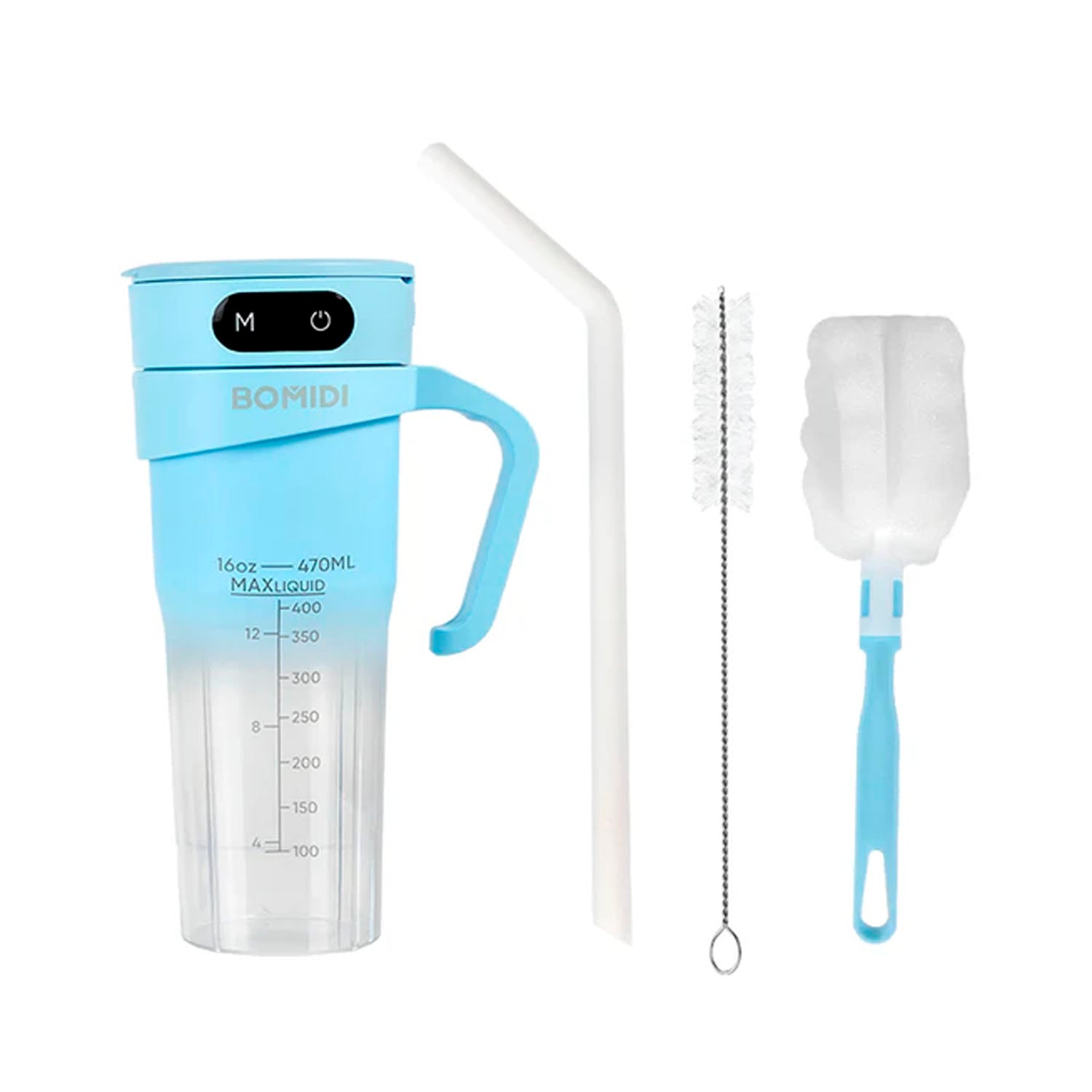 LICUADORA PORTÁTIL BOMIDI JB01 CELESTE 450ML - 2