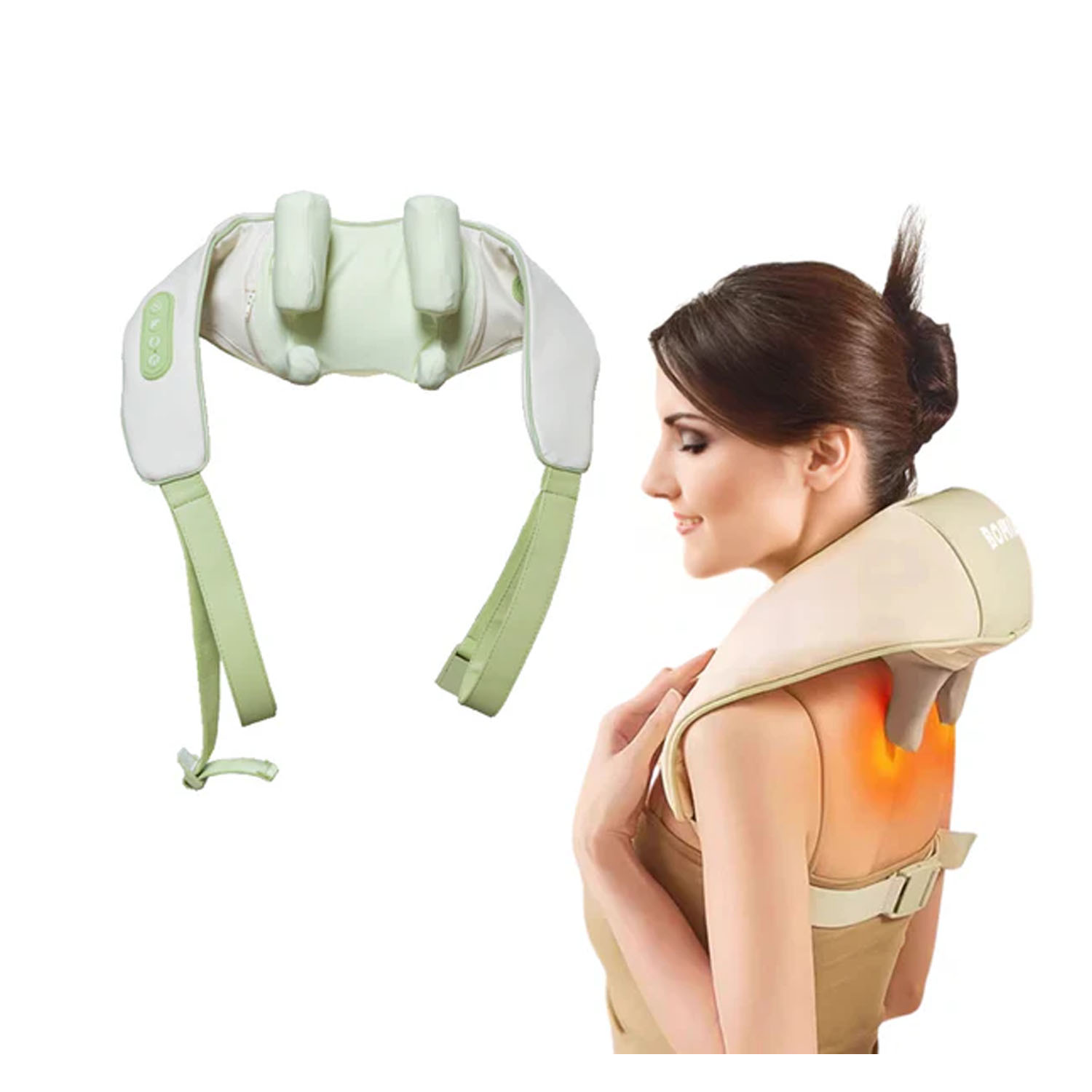 MASAJEADOR DE CUELLO Y HOMBROS BOMIDI MP2 LITE VERDE - 1