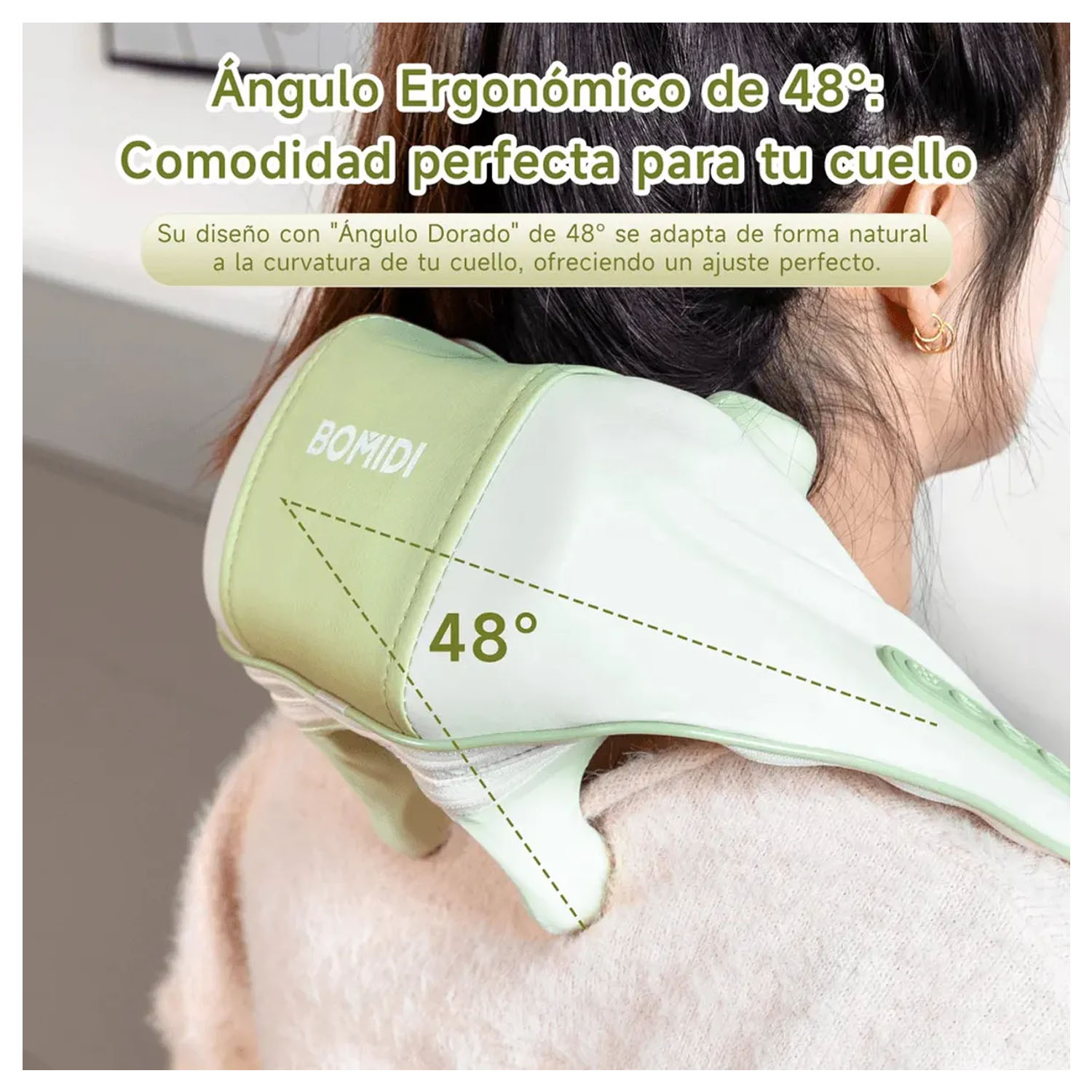 MASAJEADOR DE CUELLO Y HOMBROS BOMIDI MP2 LITE VERDE - 3