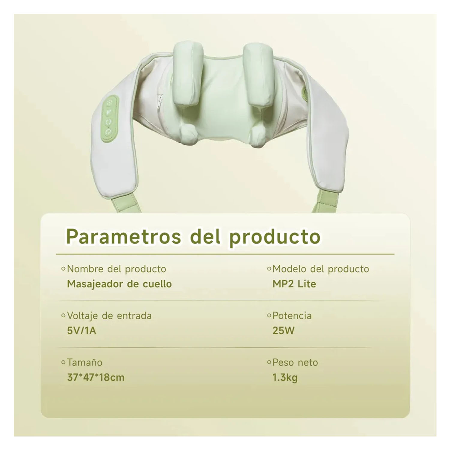 MASAJEADOR DE CUELLO Y HOMBROS BOMIDI MP2 LITE VERDE - 8