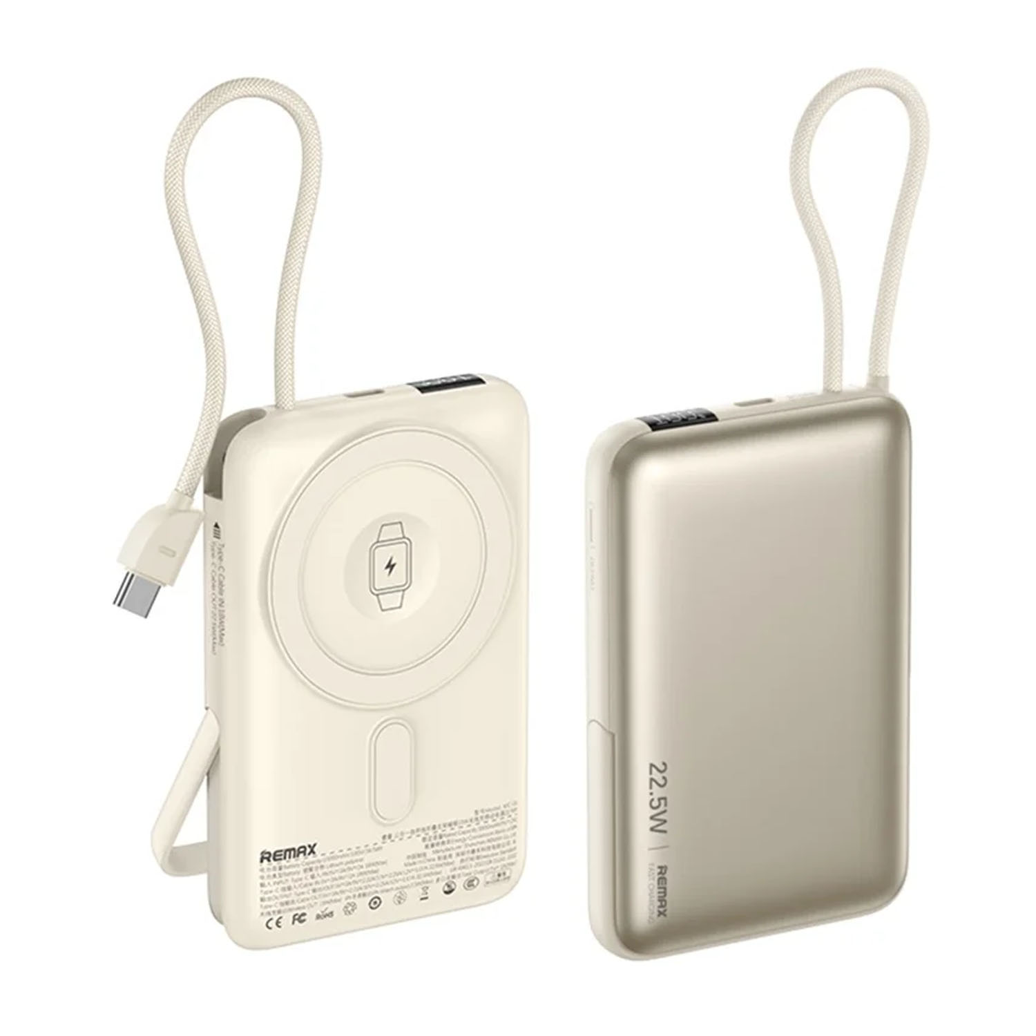 POWER BANK MAGNÉTICO REMAX MC-01 3 EN 1 SILVER 10000MAH 15W - 1