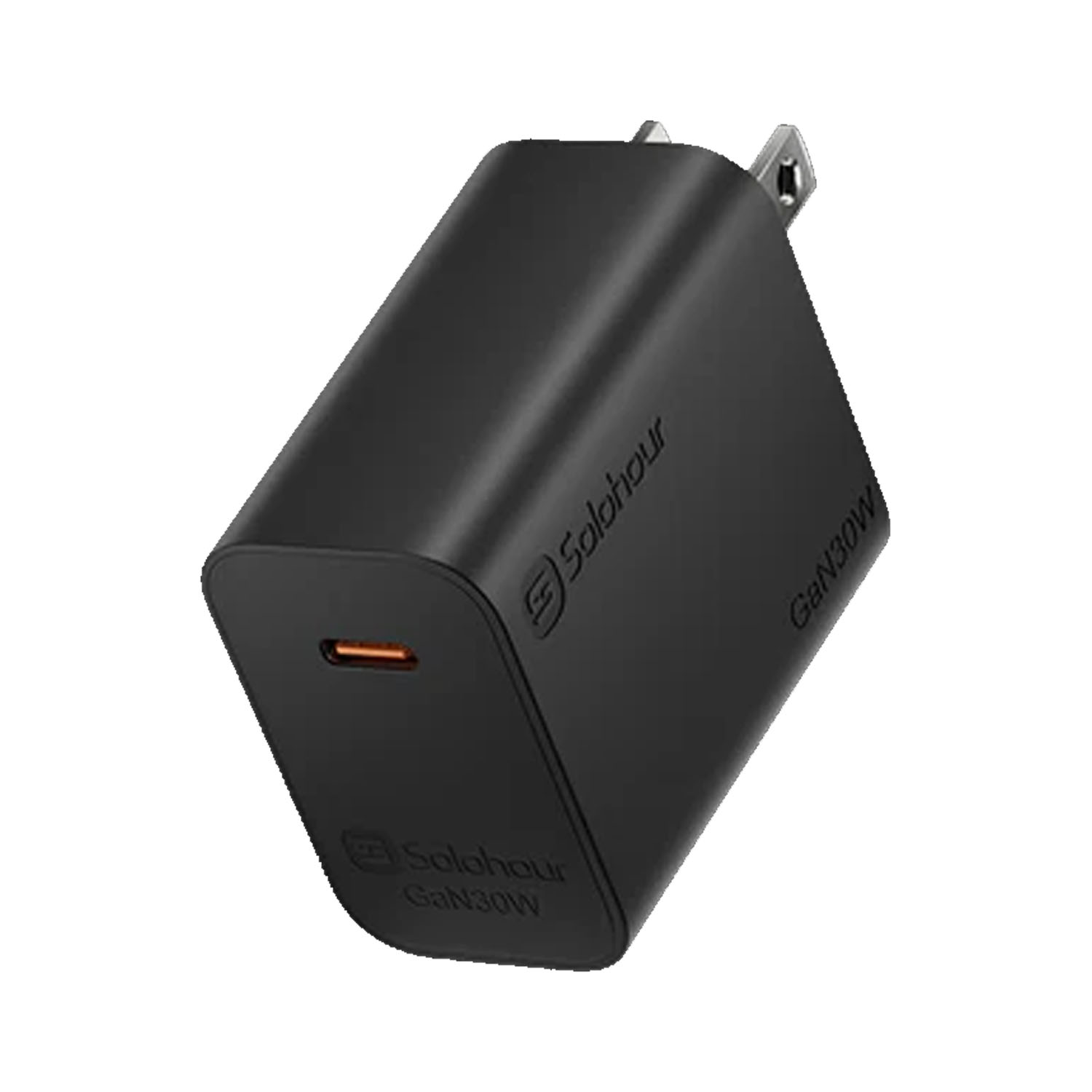 CARGADOR RÁPIDO SOLOHOUR GAN 30W NEGRO CON CABLE TYPE-C - 2