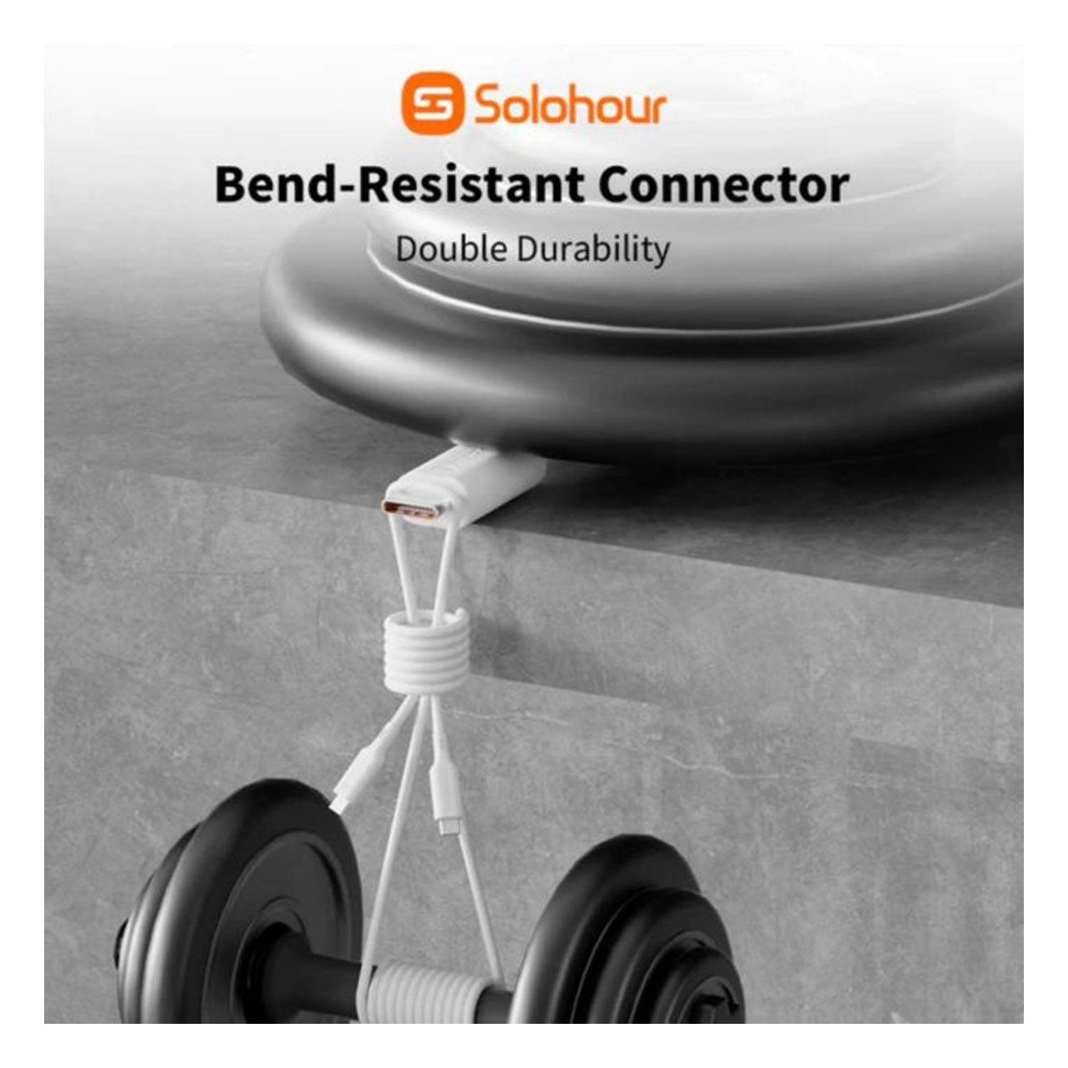 CABLE DE CARGA RÁPIDA SOLOHOUR TYPE-C TO LIGHTNING 1M BLANCO 480MBPS - 4