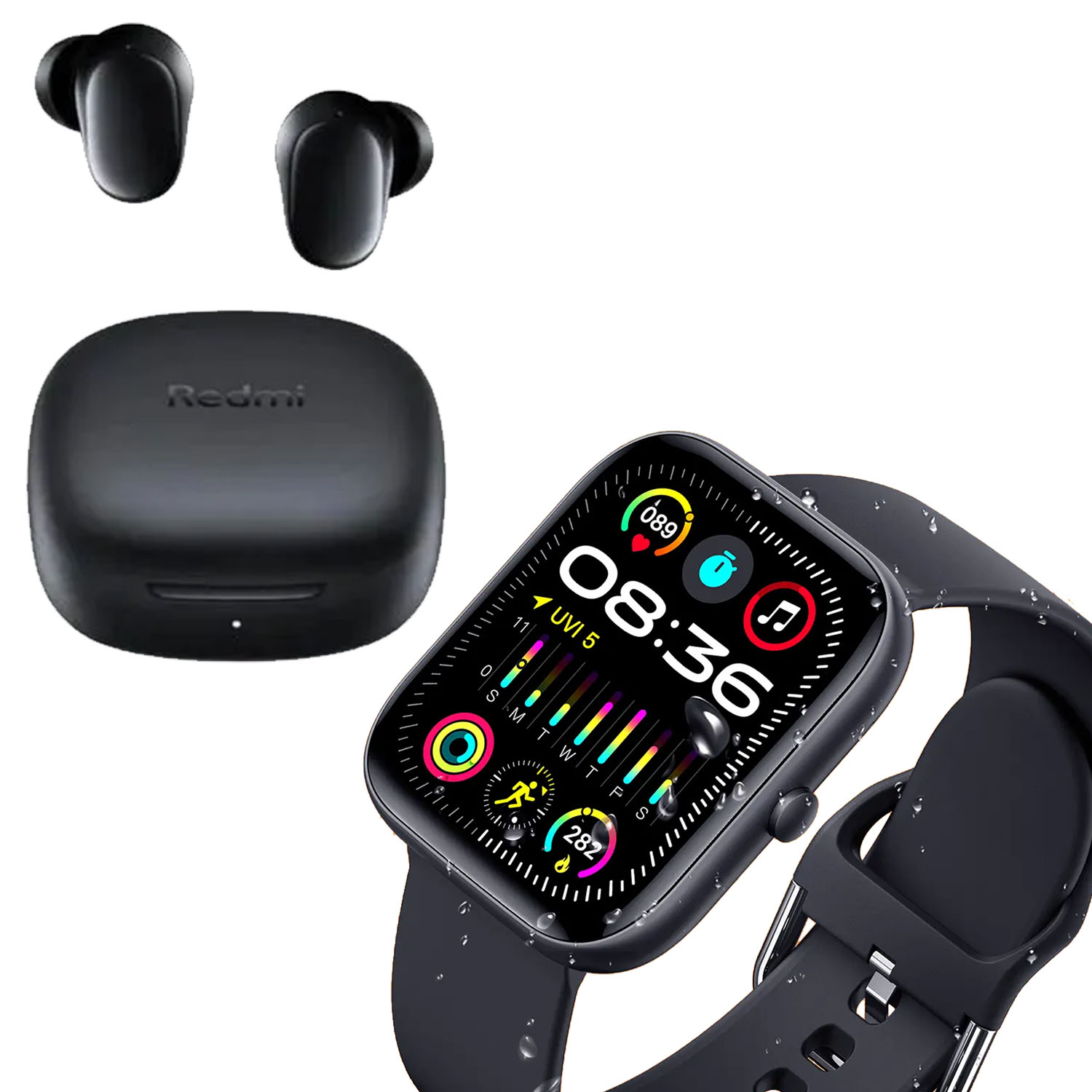 COMBO SMARTWATCH VIDVIE SW1618 NEGRO + REDMI BUDS 6 PLAY NEGRO XIAOMI - 2