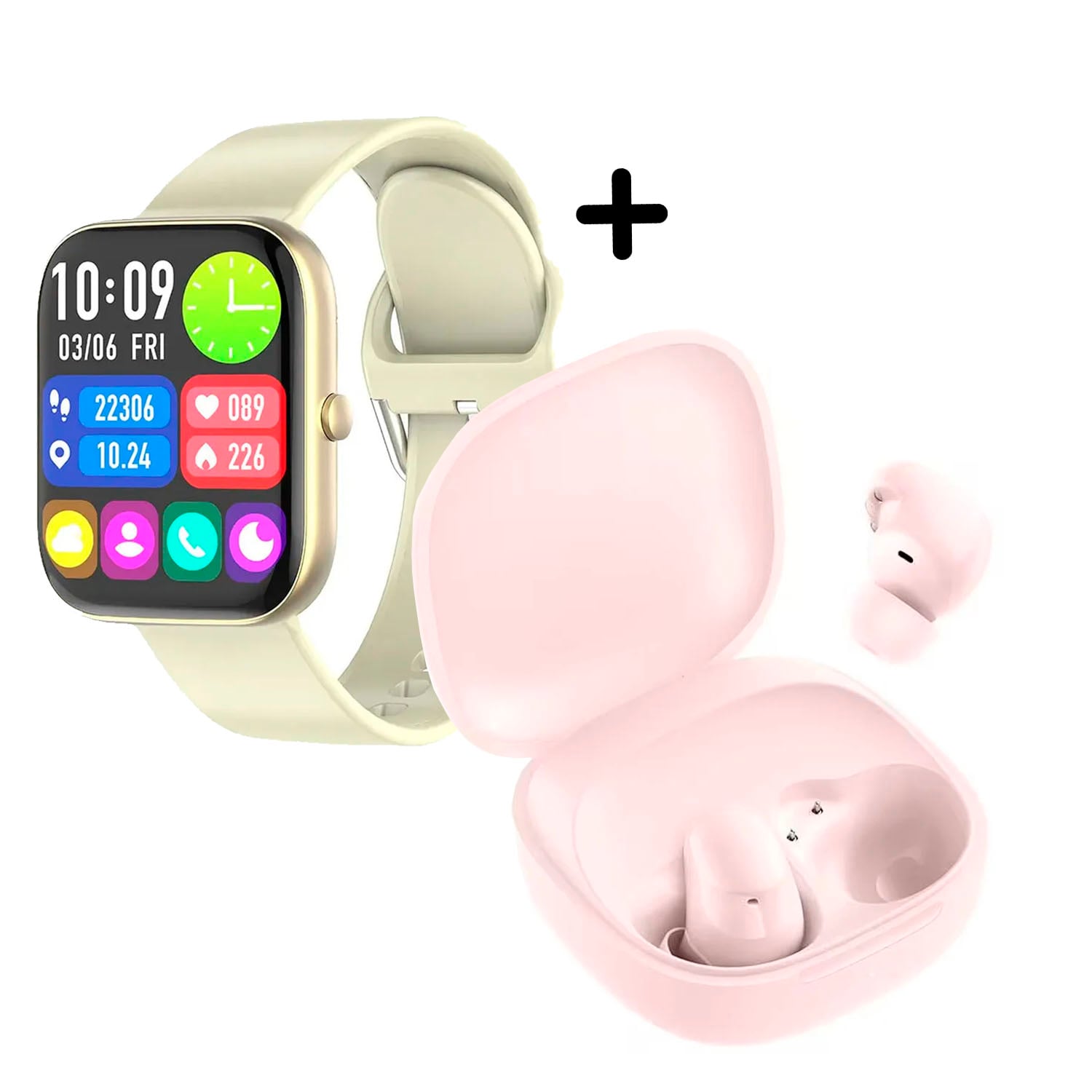 COMBO SMARTWATCH VIDVIE SW1618 + REDMI BUDS 6 PLAY ROSADO XIAOMI - 1