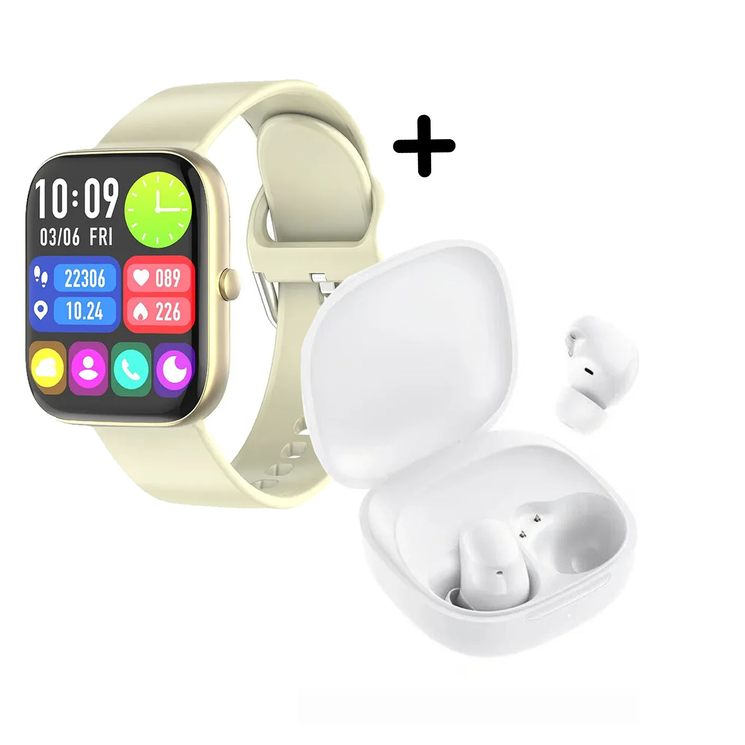 COMBO SMARTWATCH VIDVIE SW1618 + REDMI BUDS 6 PLAY BLANCO XIAOMI - 2