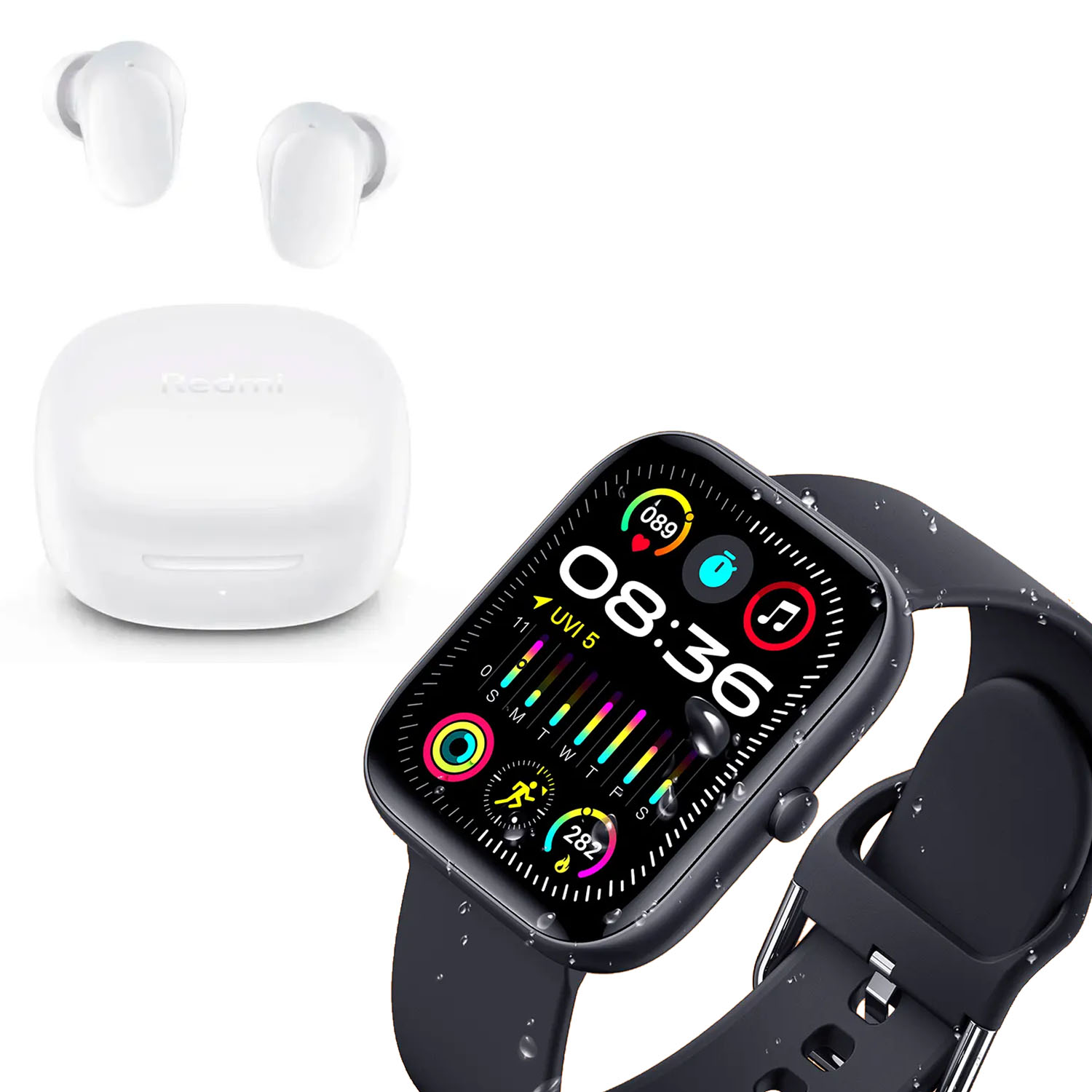 COMBO SMARTWATCH VIDVIE SW1618 NEGRO + REDMI BUDS 6 PLAY BLANCO XIAOMI - 2
