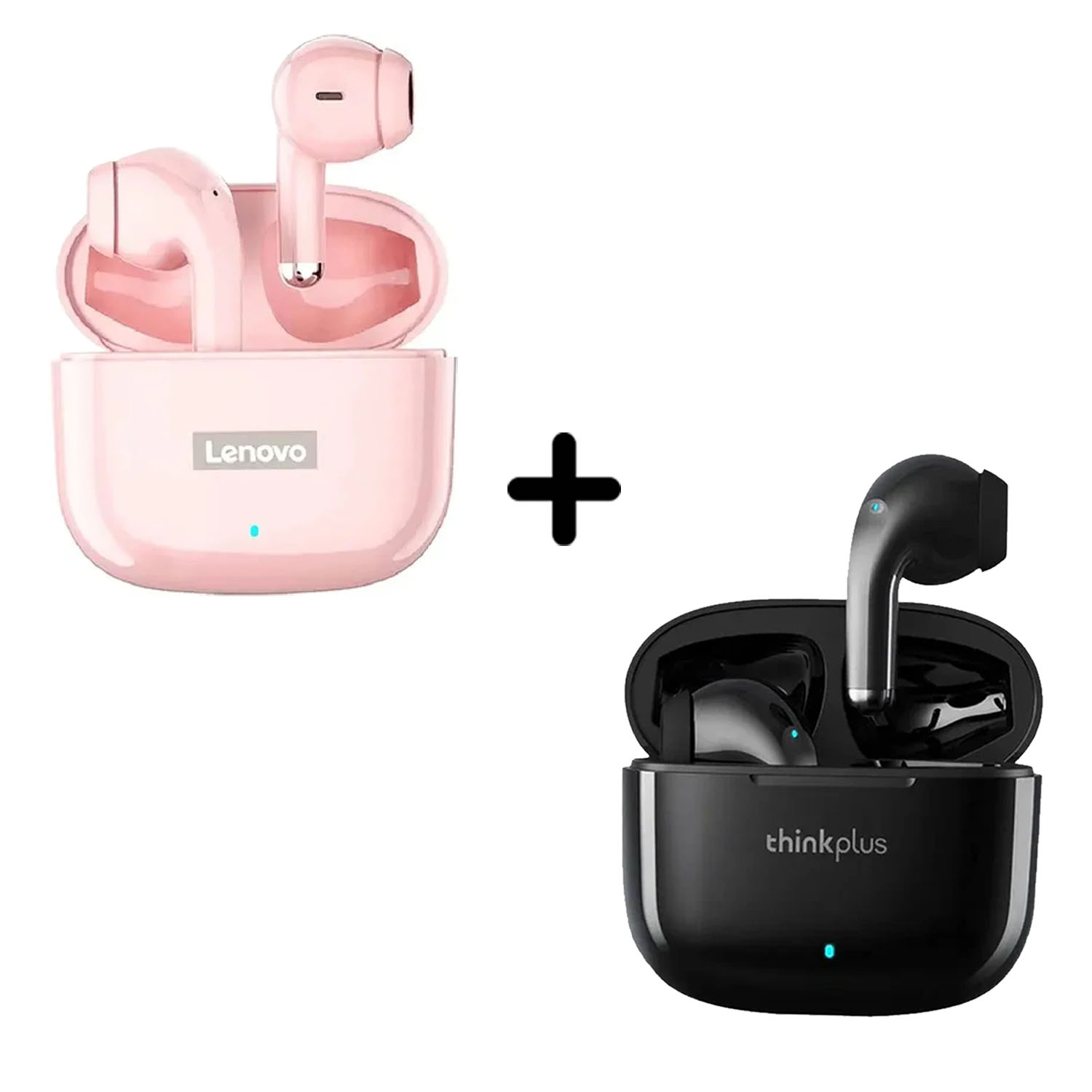 COMBO AUDÍFONO LENOVO LP40 PRO NEGRO + LP40 PRO ROSA - 2