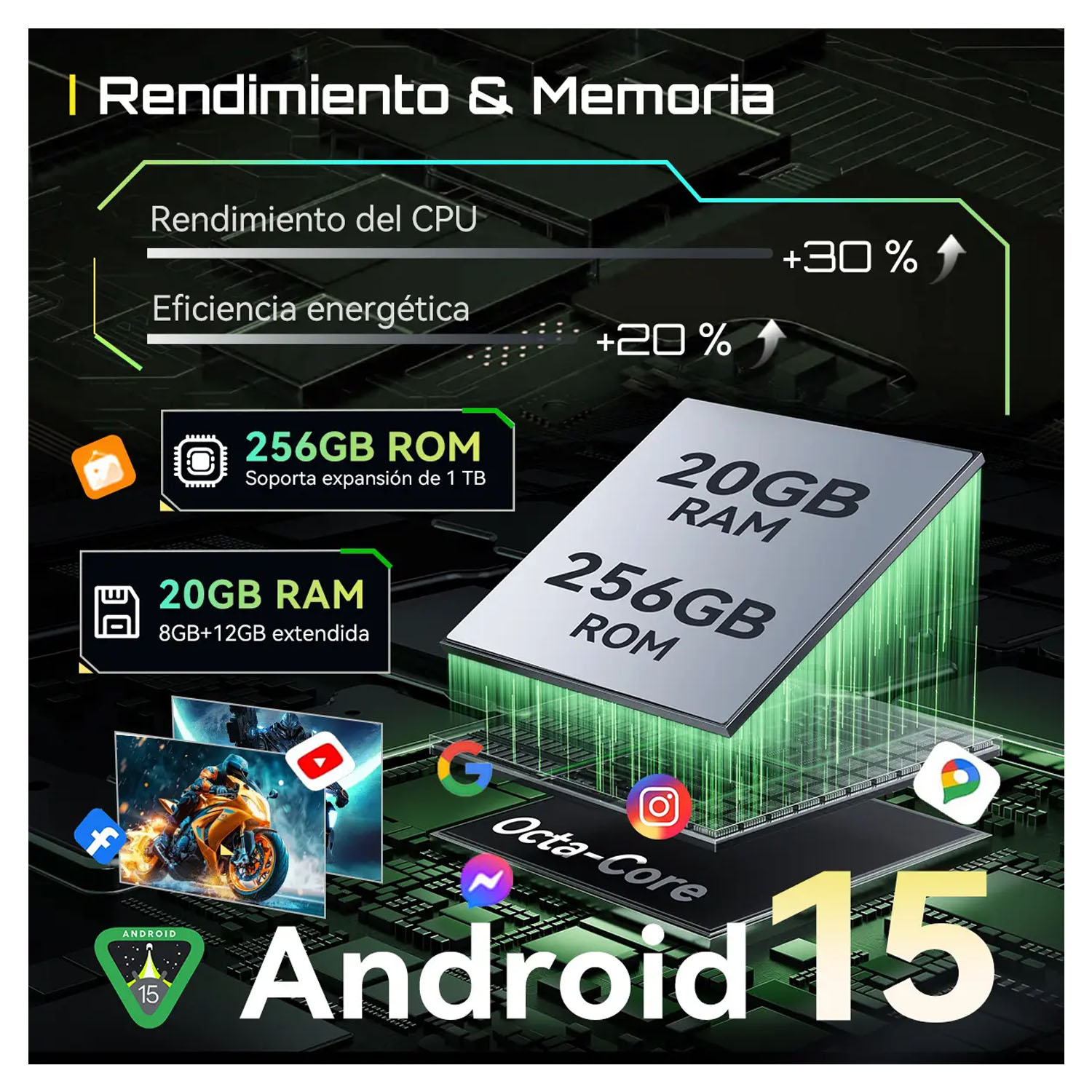 CELULAR SMARTPHONE CUBOT KINGKONG MINI 4 VERDE 6GB RAM 128GB 4.5' - 5