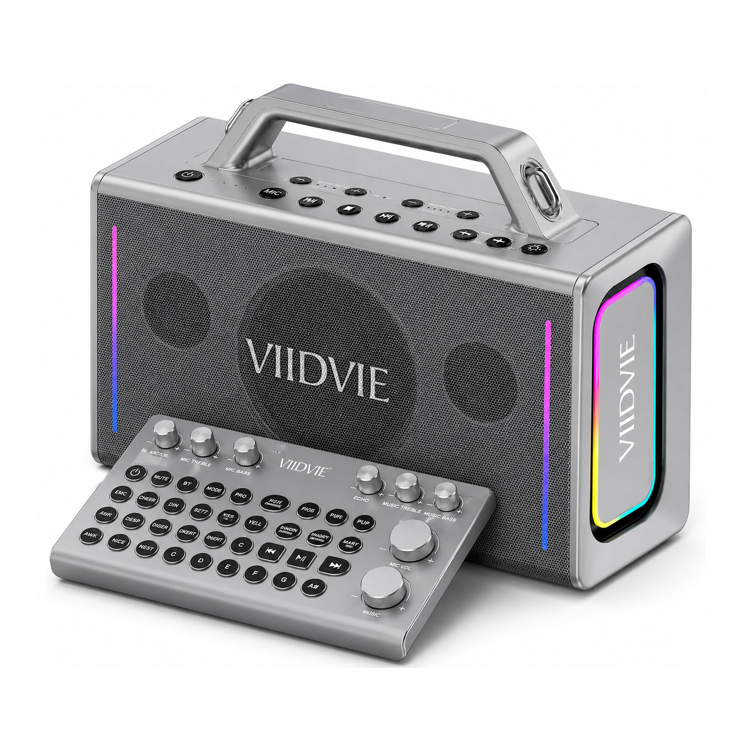 PARLANTE KARAOKE PORTÁTIL VIDVIE XL-SP924 200W NEGRO CON 2 MICRÓFONOS - 1