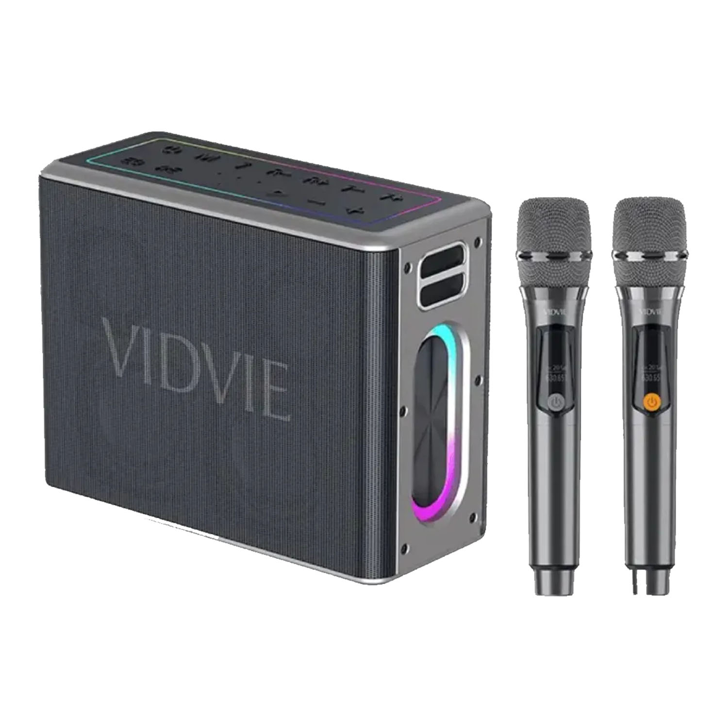 PARLANTE KARAOKE PORTÁTIL VIDVIE XL-SP917 120W NEGRO CON 2 MICRÓFONOS - 1