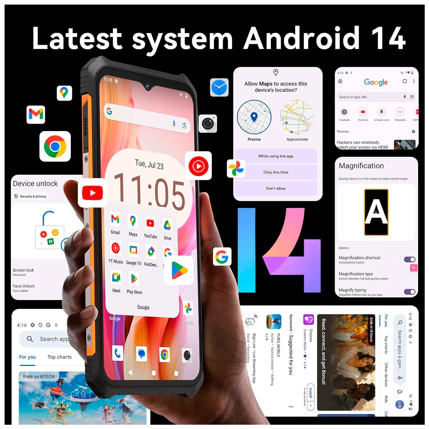 SMARTPHONE CUBOT KINGKONG ES NEGRO 6GB RAM 128GB 6.56 - 7