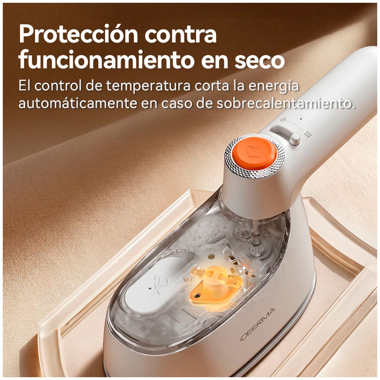 PLANCHA Y VAPORIZADOR DEERMA GT01 PORTÁTIL BLANCO 1400W - 7