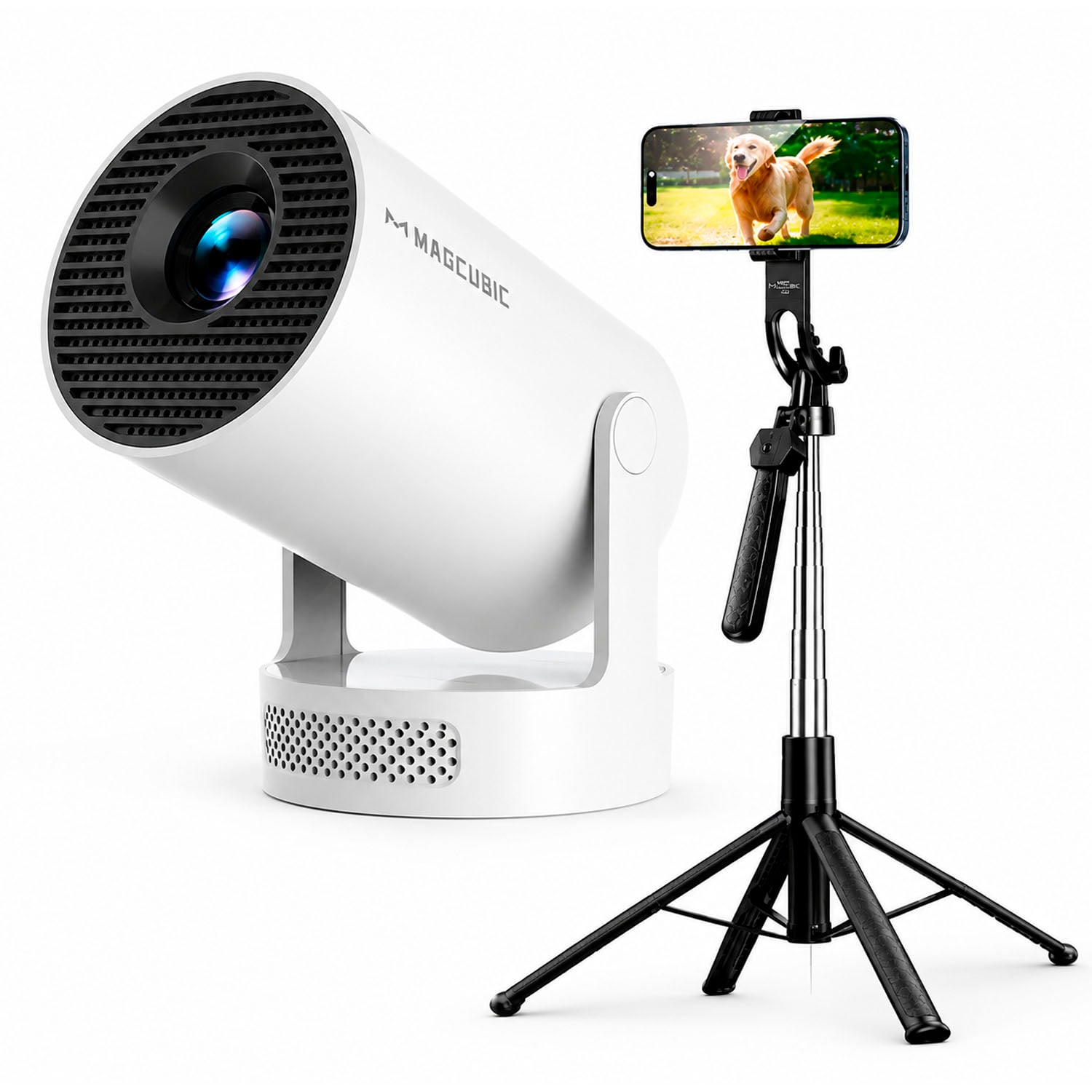 COMBO PROYECTOR MAGCUBIC HY300 PRO + SOPORTE REMAX P30 - 1