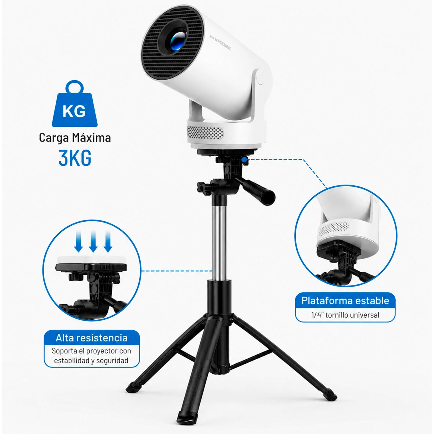 COMBO PROYECTOR MAGCUBIC HY300 PRO + SOPORTE REMAX P30 - 2