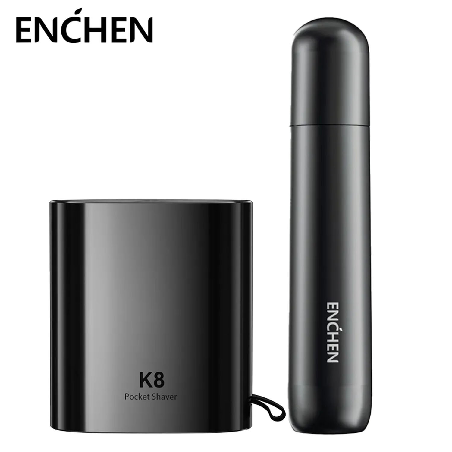COMBO ENCHEN AFEITADORA K8 + RECORTADOR NASAL EN005 NEGRO - 1