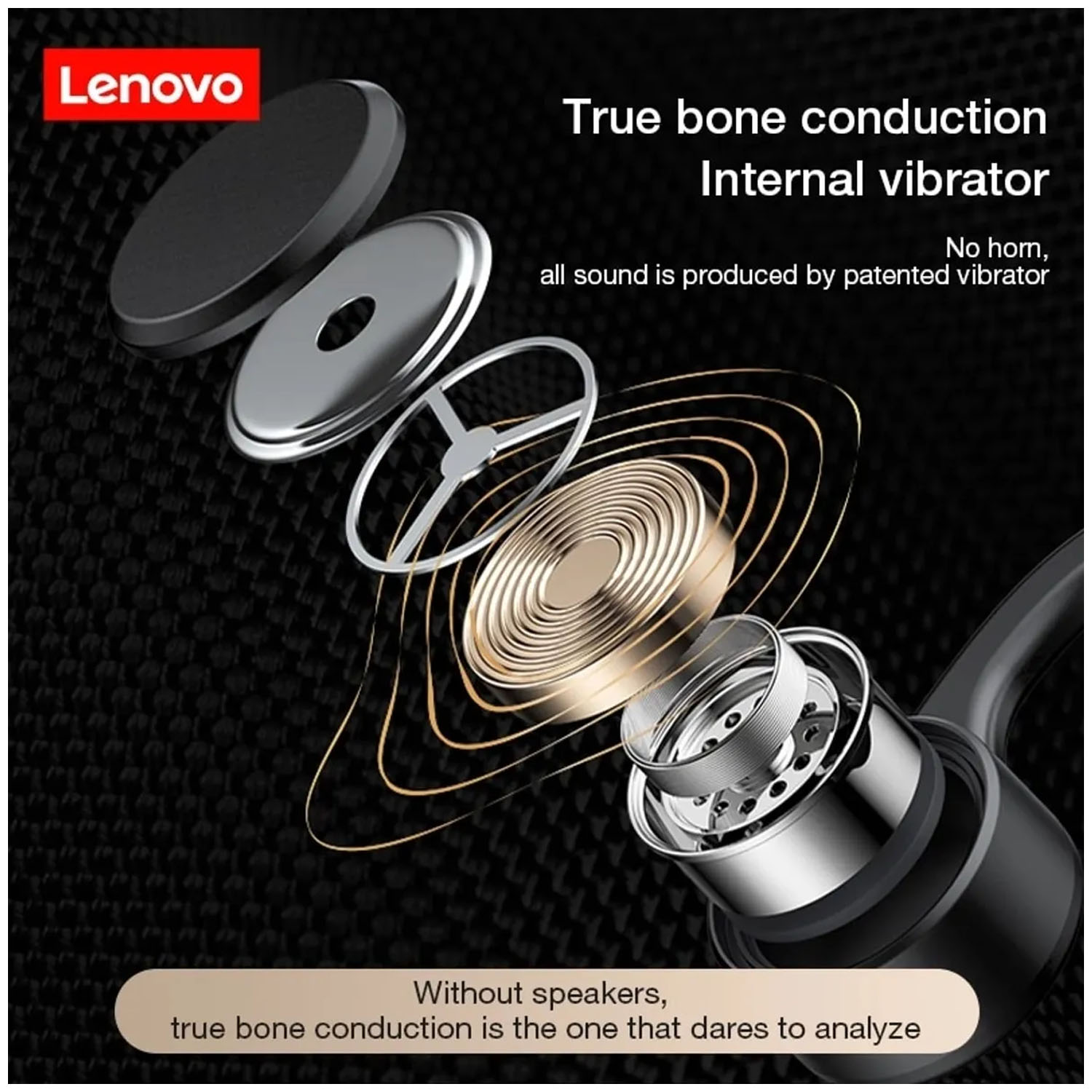 AUDÍFONOS LENOVO X4 NEGRO BLUETOOTH 5.0 CONDUCCIÓN ÓSEA DEPORTIVOS - 3