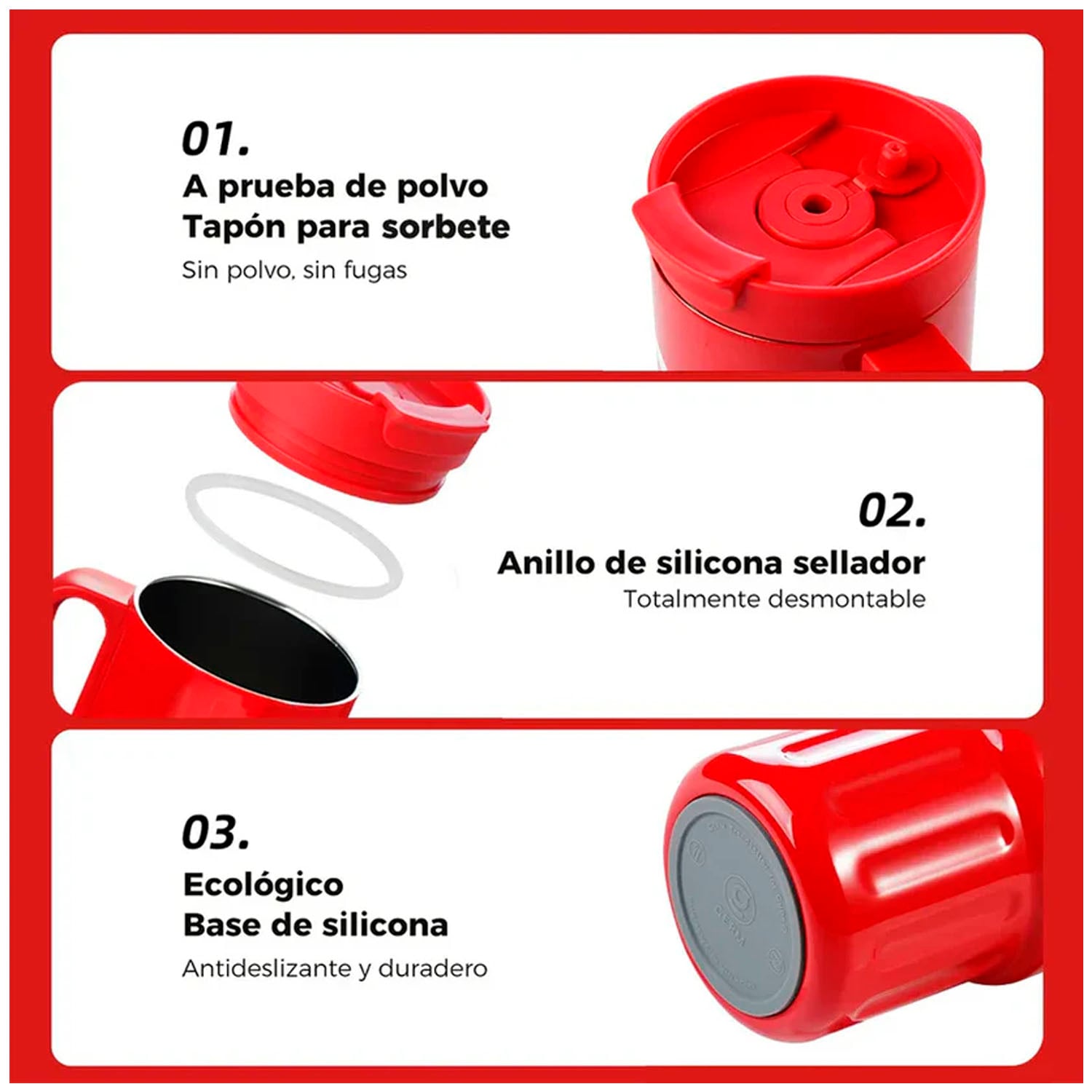 VASO TÉRMICO GERM COCA‑COLA ROJO 1200ML EDICIÓN XL - 4