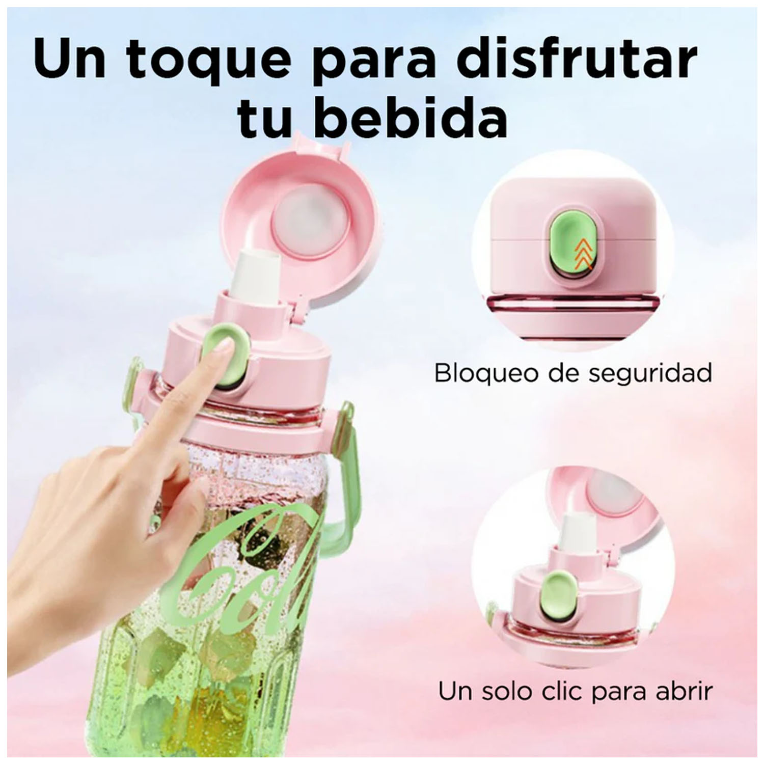 BOTELLA DEPORTIVA GERM TRITAN COCA-COLA LILA850ML - 4