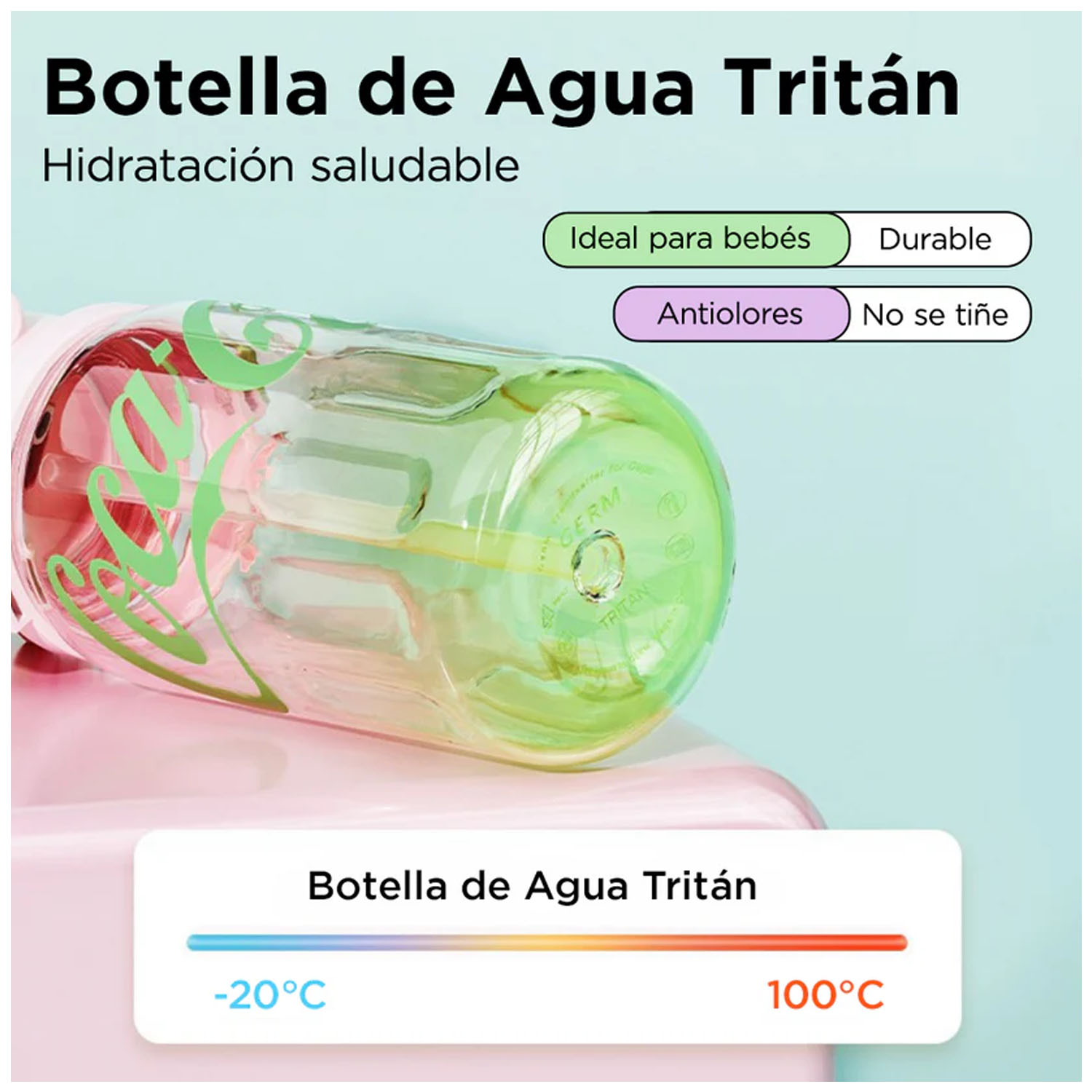 BOTELLA DEPORTIVA GERM TRITAN COCA-COLA LILA850ML - 6