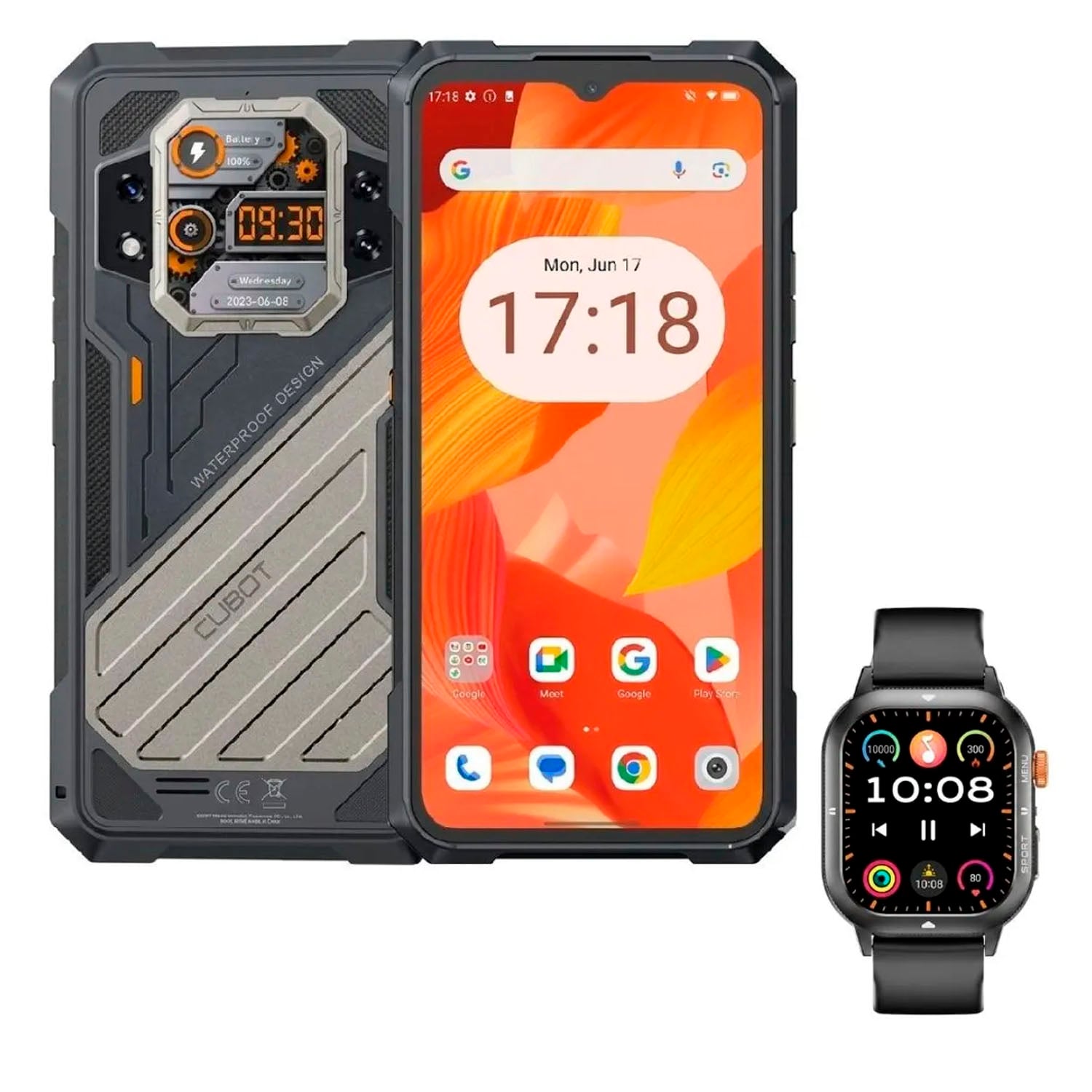COMBO CUBOT SMARTPHONE KINGKONG X 5G 16GB RAM 256GB + SMARTWATCH U1 NEGRO - 1