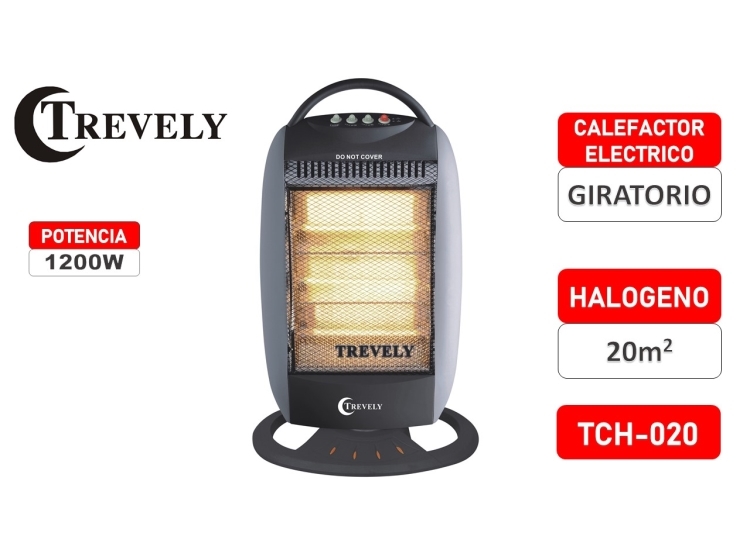 CALEFACTOR ELECTRICO TREVELY TCH-020 -  PLOMO - 1200W - 1