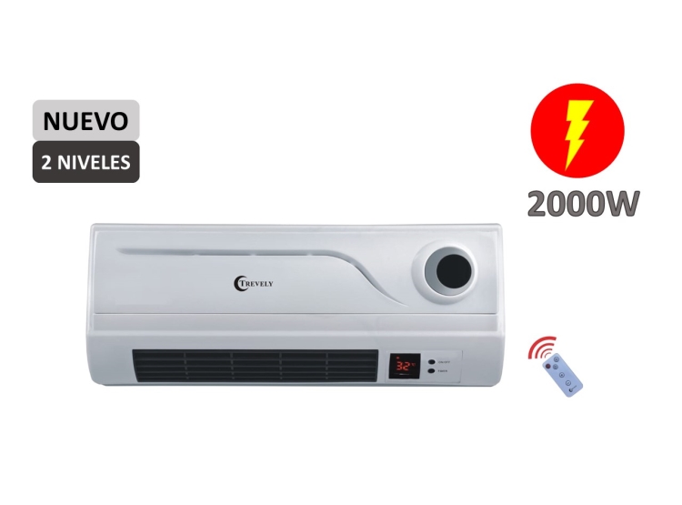 CONVECTOR CERAMICO PARA PARED TREVELY TCH-80 - BLANCO - 2000W - 2