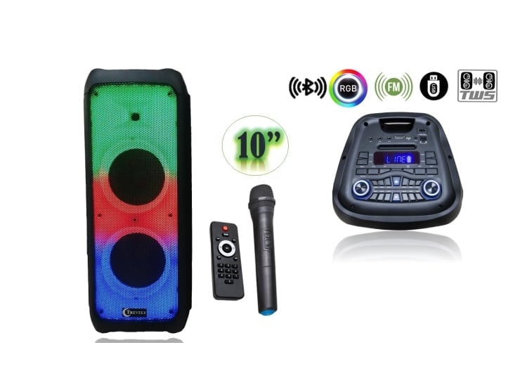 PARLANTE TREVELY 10 WT-1020 ILUMINACIÓN RGB BLUETOOTH 500W - 1
