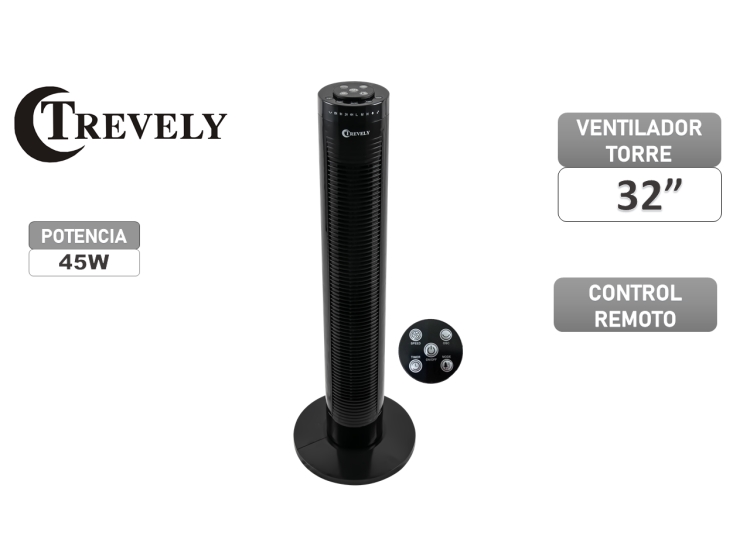 VENTILADOR TORRE TREVELY VT-145 45W - 1
