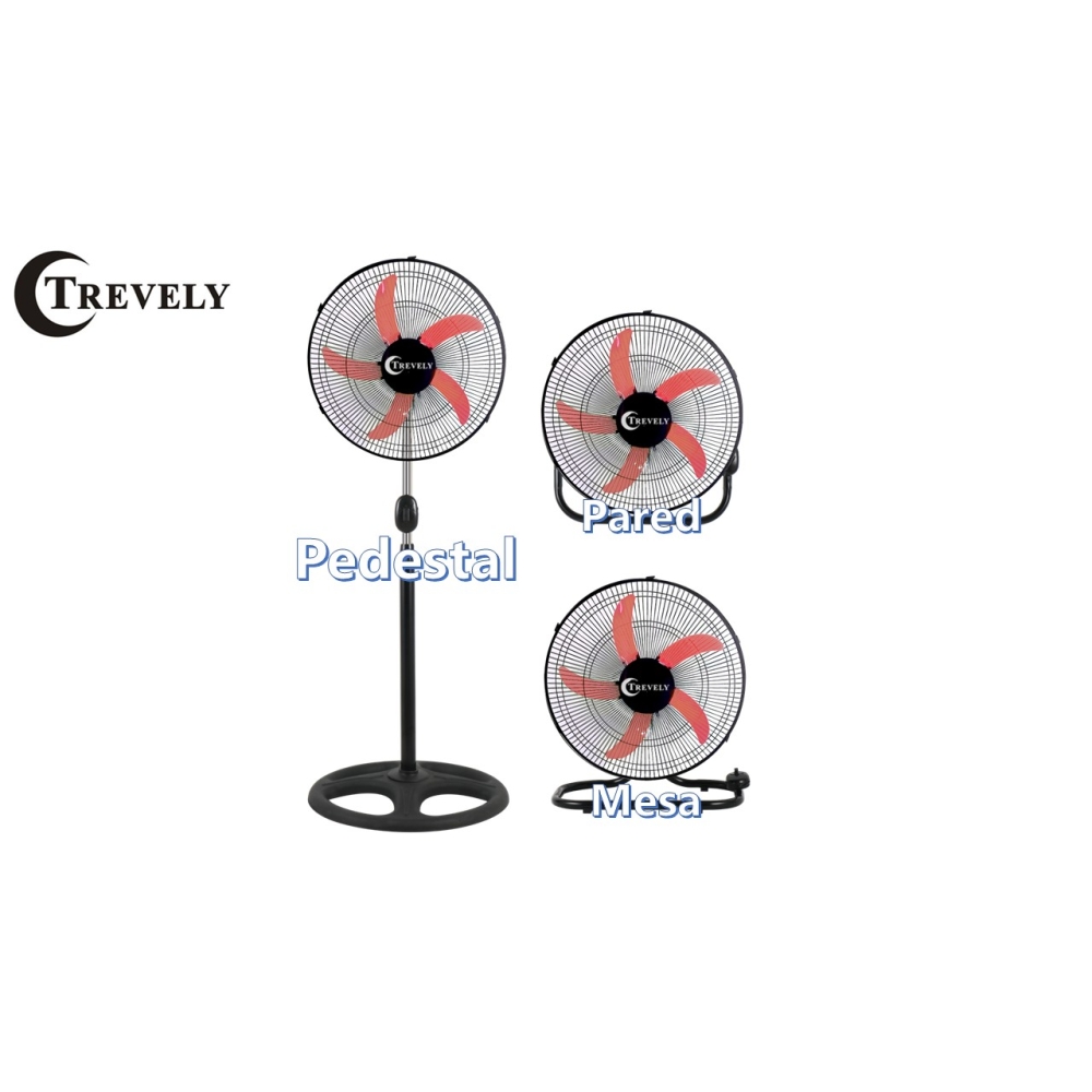 VENTILADOR 18' TREVELY VT-1834 - NARANJA - 90W - 3 EN 1 - 2
