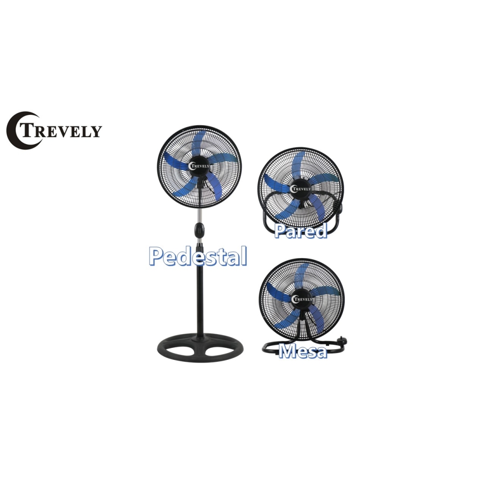 VENTILADOR 18' TREVELY VT-1832 - AZUL - 90W - 3 EN 1 - 2