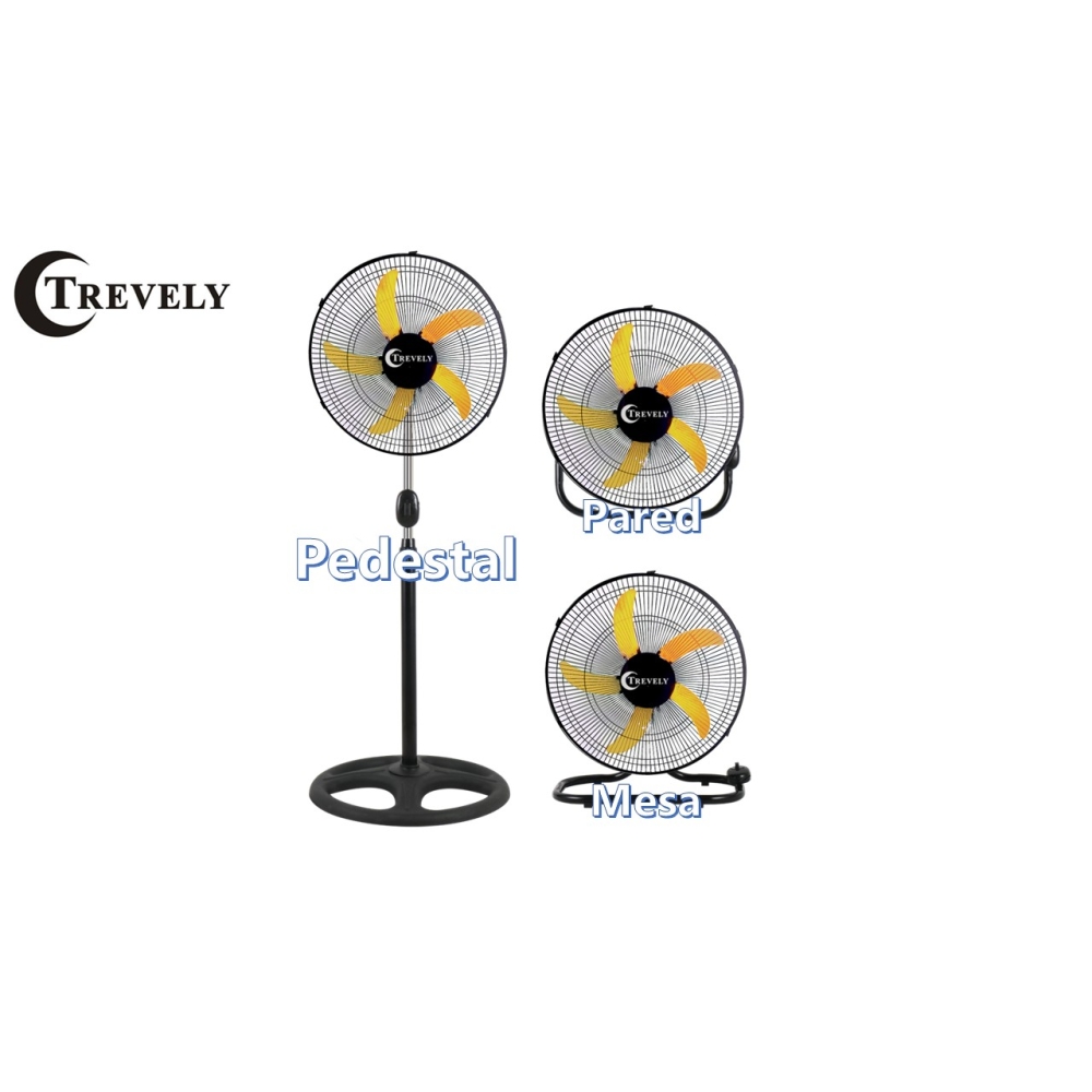 VENTILADOR 18' TREVELY VT-1834 - AMARILLO - 90W - 3 EN 1 - 2