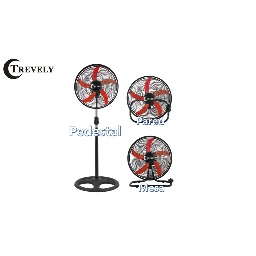 VENTILADOR 18' TREVELY VT-1832 - NARANJA - 90W - 3 EN 1 - 2