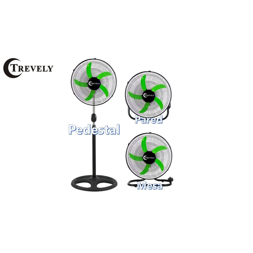 VENTILADOR 18' TREVELY VT-1834 - VERDE - 90W - 3 EN 1 - 2