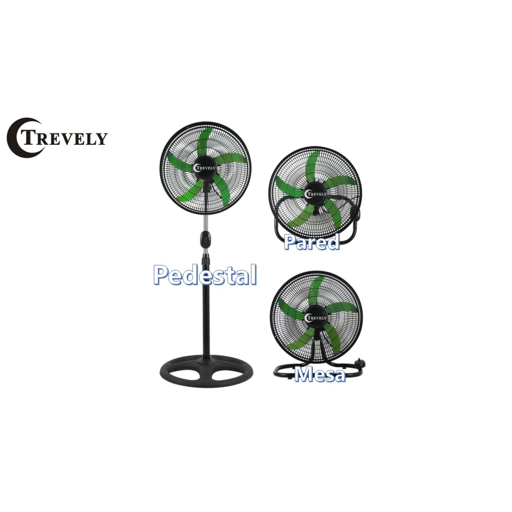 VENTILADOR 18' TREVELY VT-1832 - VERDE - 90W - 3 EN 1 - 2