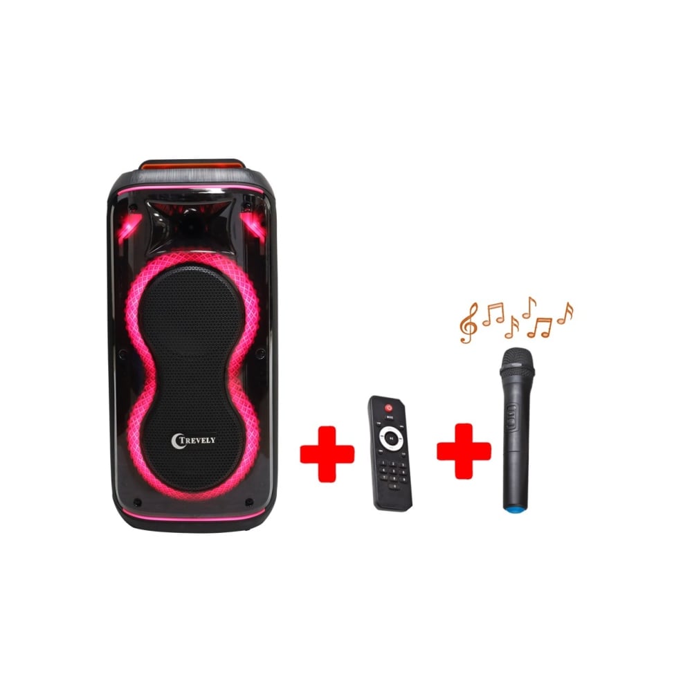 PARLANTE DUAL 8 TREVELY WT-862 - KARAOKE - 100W - 1