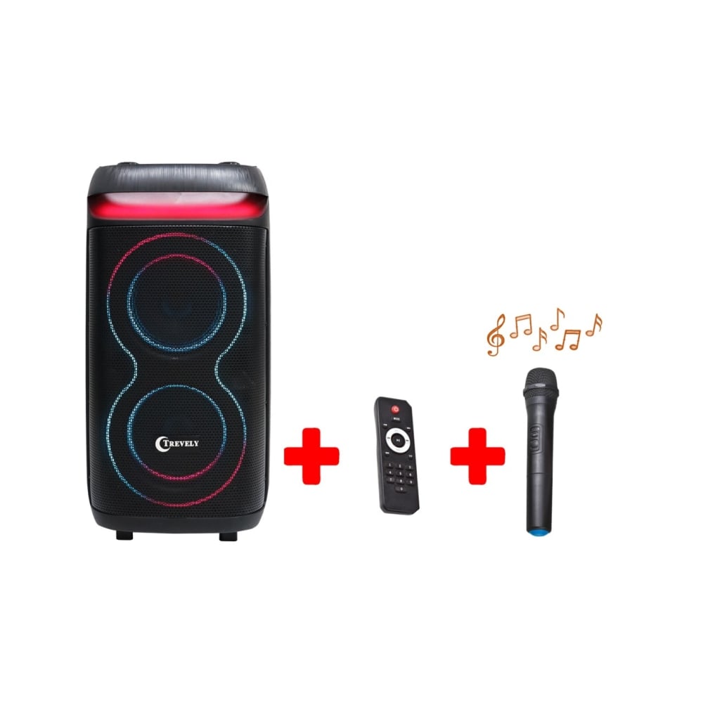 PARLANTE DUAL 8 TREVELY WT-860 - KARAOKE - 200W - 1