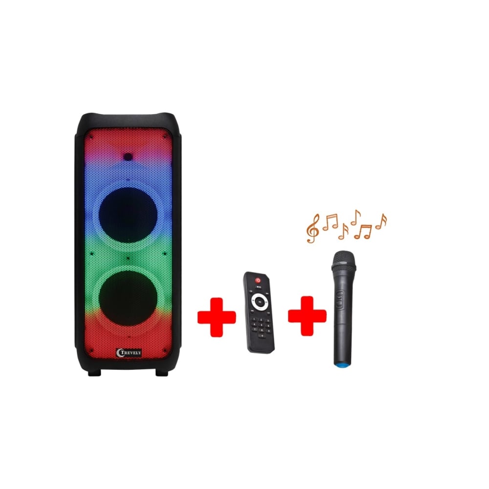 PARLANTE DUAL 10 TREVELY WT-1020 - KARAOKE - 500W - 1