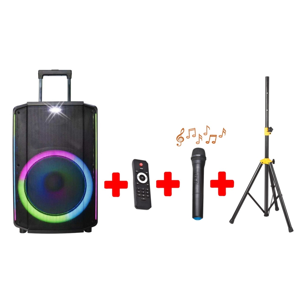 PARLANTE ACTIVO 15 TREVELY TA-1598 - 800W + TRIPODE - 1