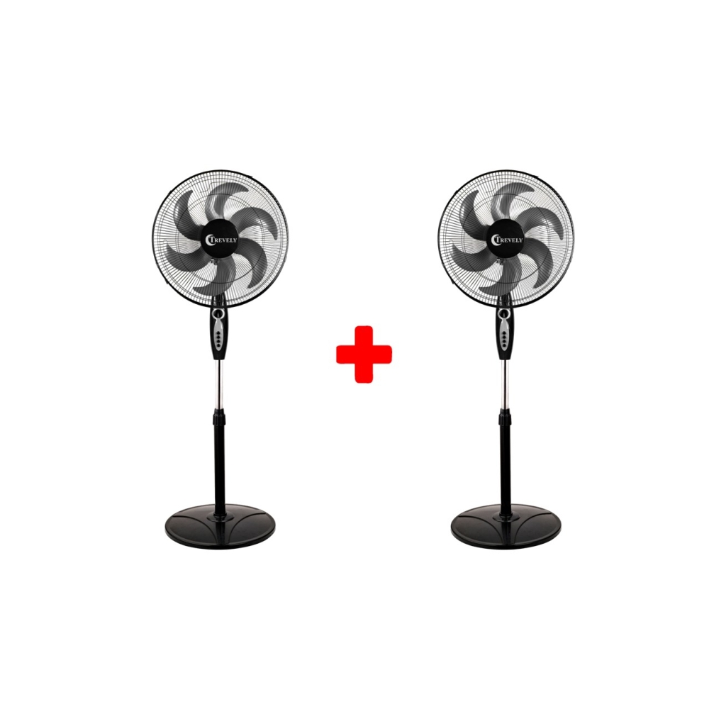 PACK X 2 VENTILADOR DE PIE 18 TREVELY VT-1880 - TEMPORIZADOR - 90W - 1